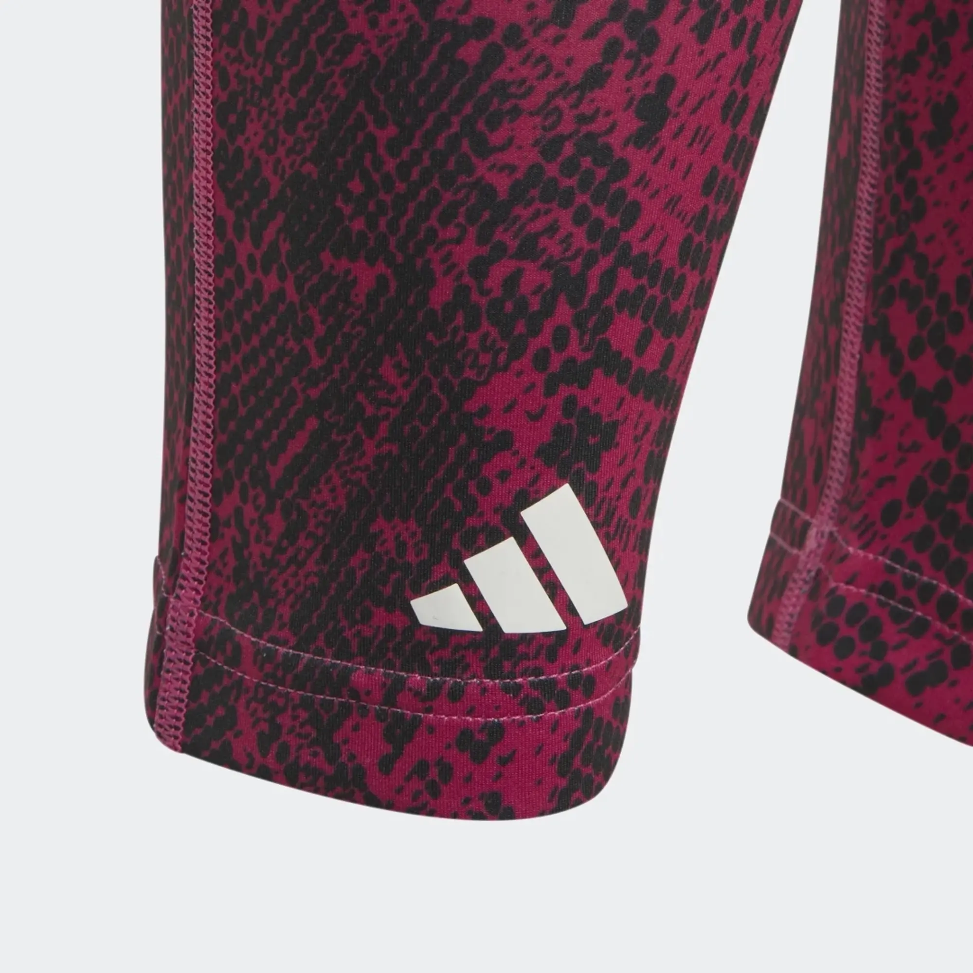 adidas Aeroready Animal-Print Optime 7/8 High-Rise Pocket Gym Legging Girls - White