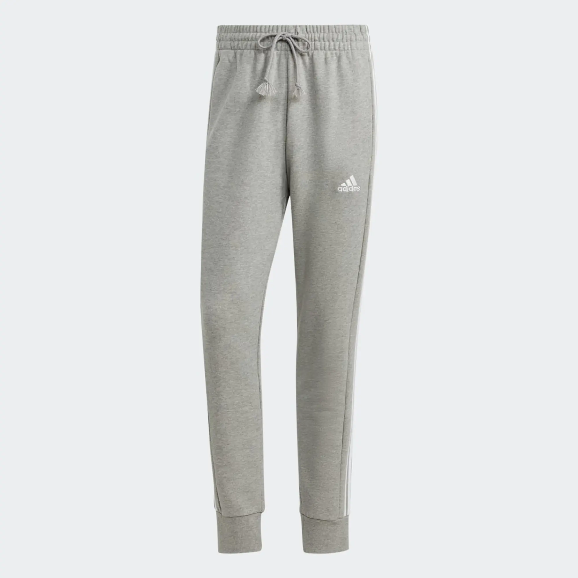 adidas  Essentials French Terry Tapered Cuff 3-Stripes Joggers  men's Sportswear in Grey