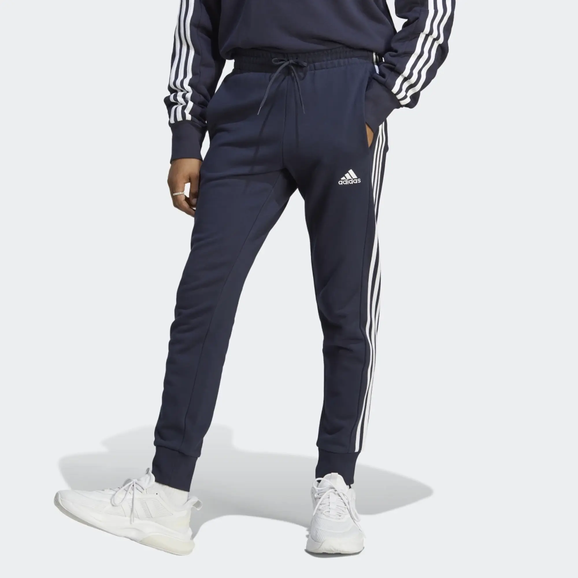 adidas Essentials French Terry Tapered Cuff 3-Stripes Joggers