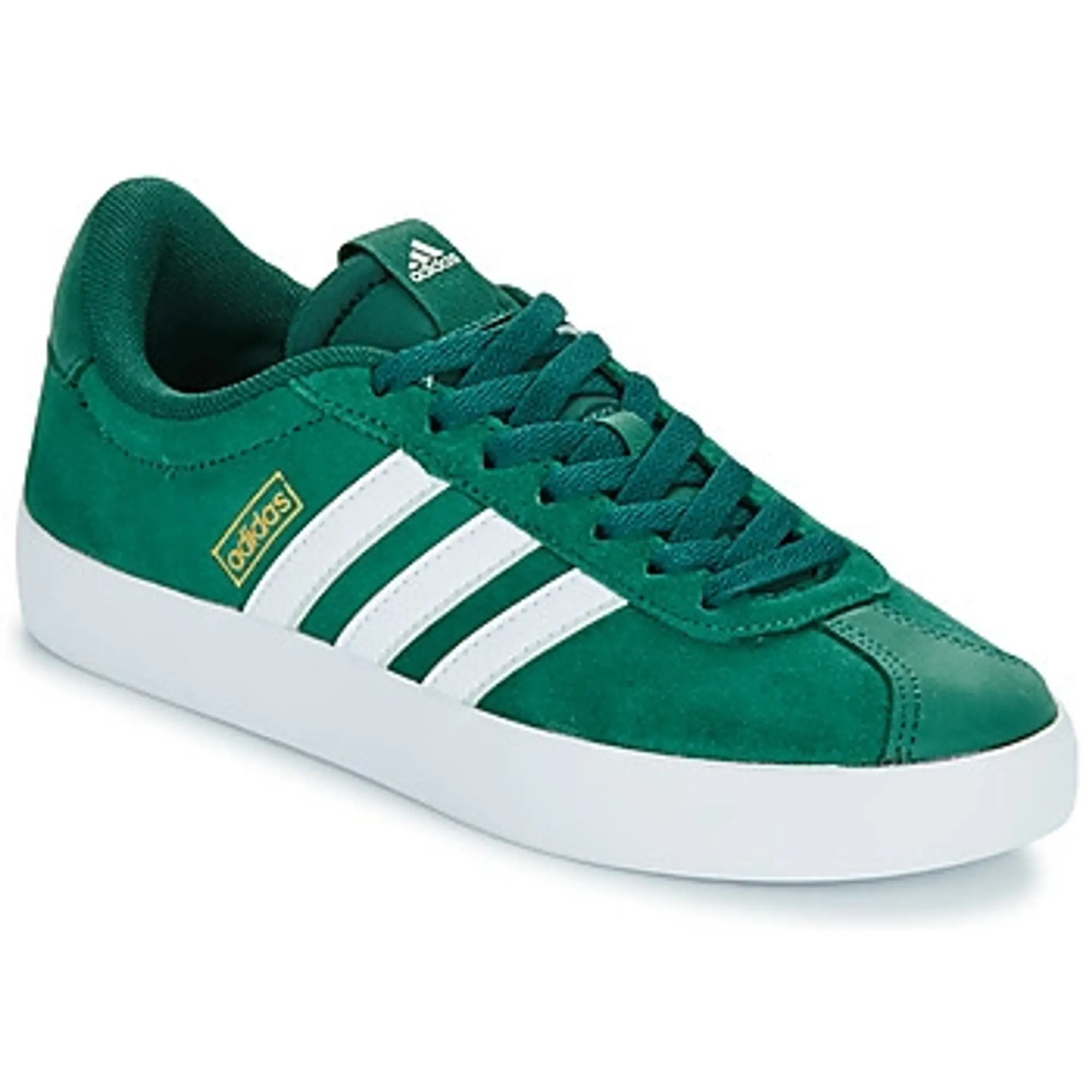 adidas vl court 3.0 trainers in white & green