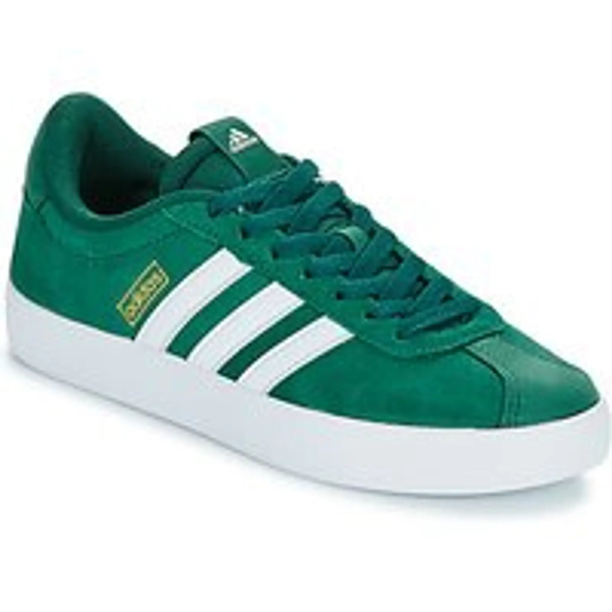adidas vl court 3.0 trainers in white & green