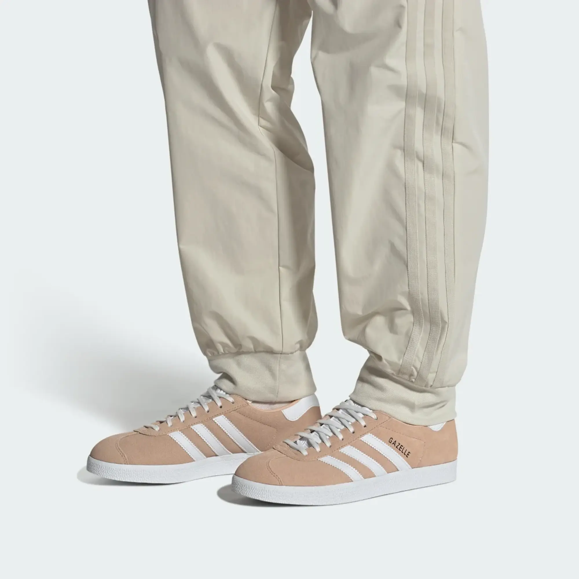 Adidas Originals Gazelle Trainers In Blush-White
