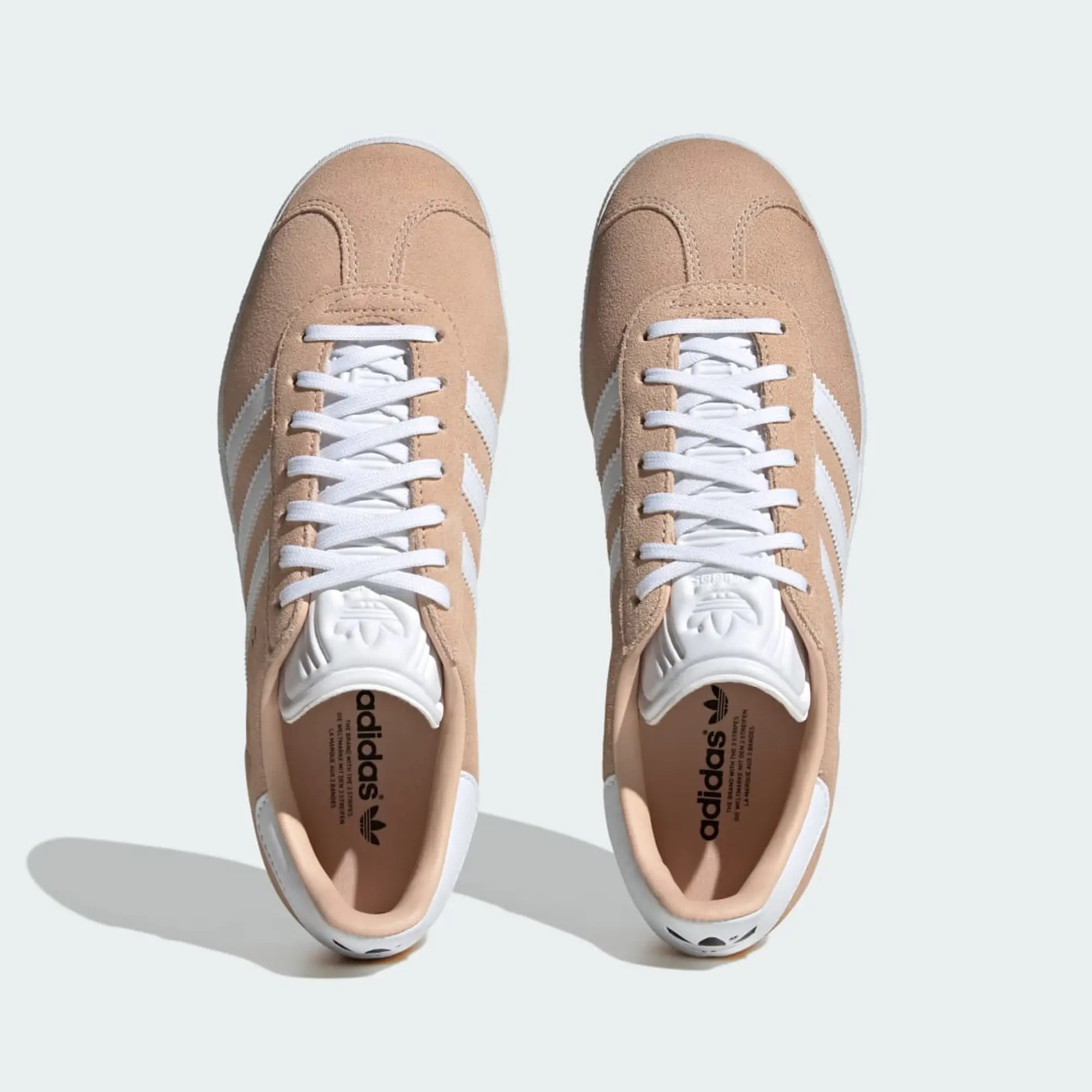 Adidas Originals Gazelle Trainers In Blush-White