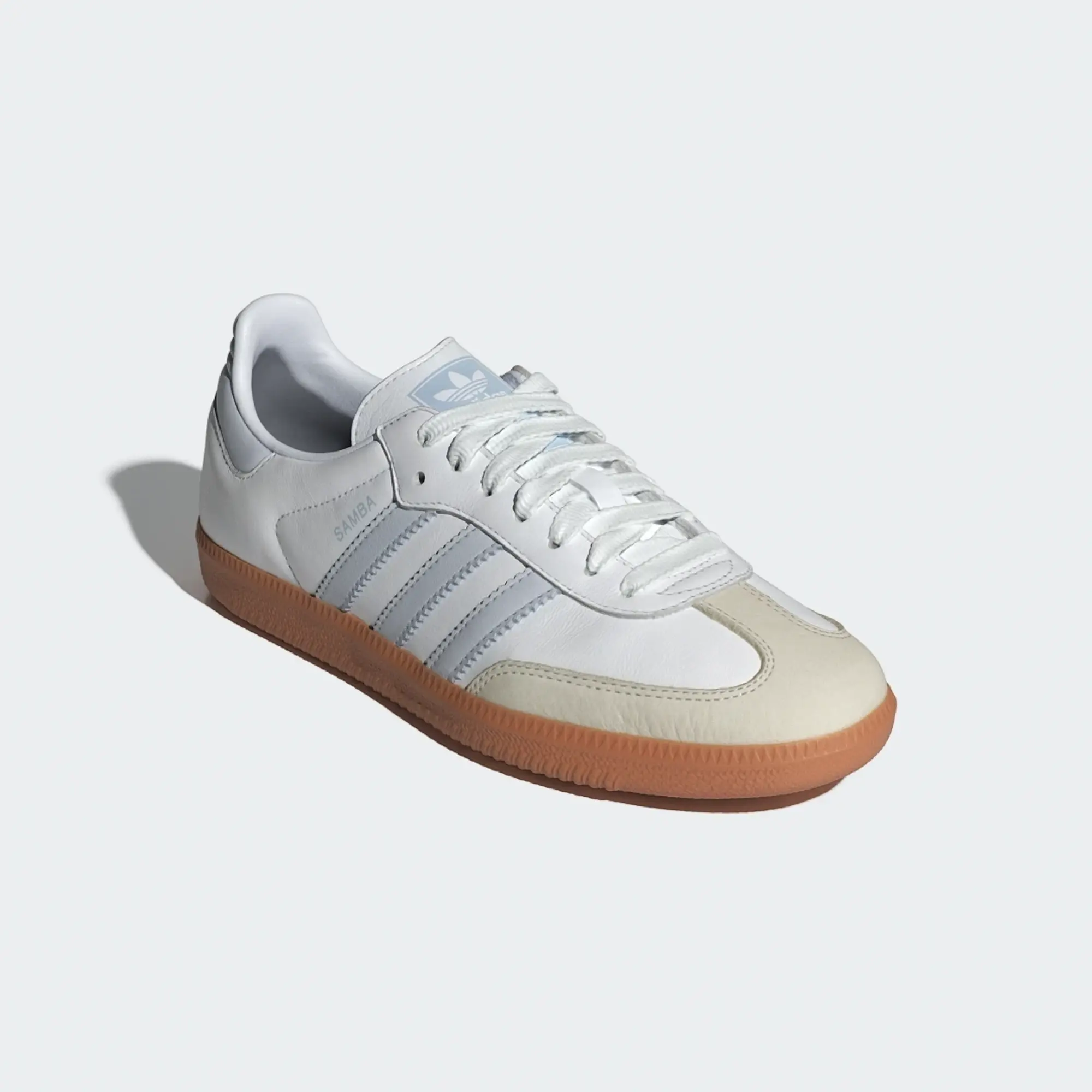 Adidas Originals Samba Og Trainers In White And Pastel Blue