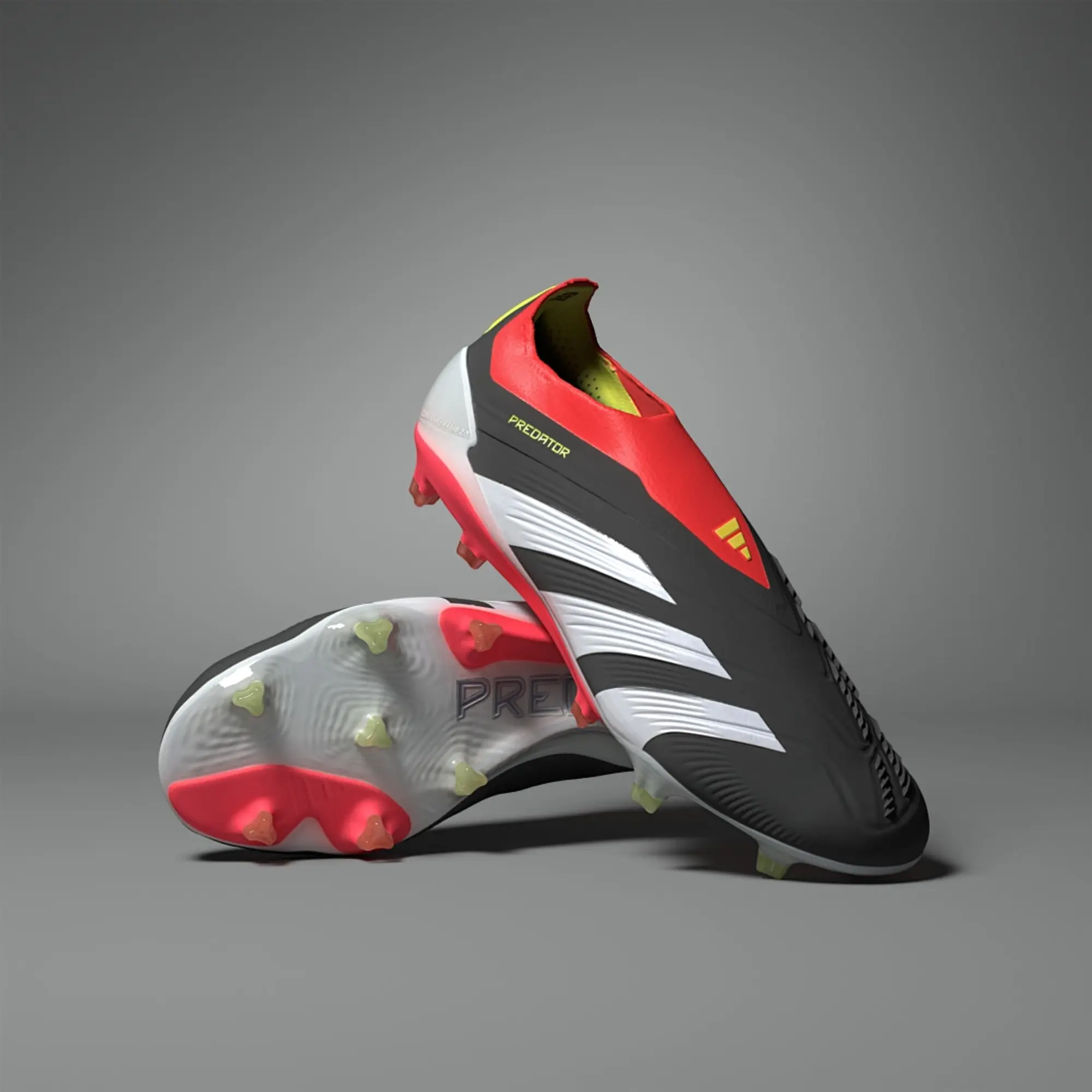 Adidas Predator Elite Laceless Fg Solar Energy - Core Black/Footwear White/Solar Red - ['Black']