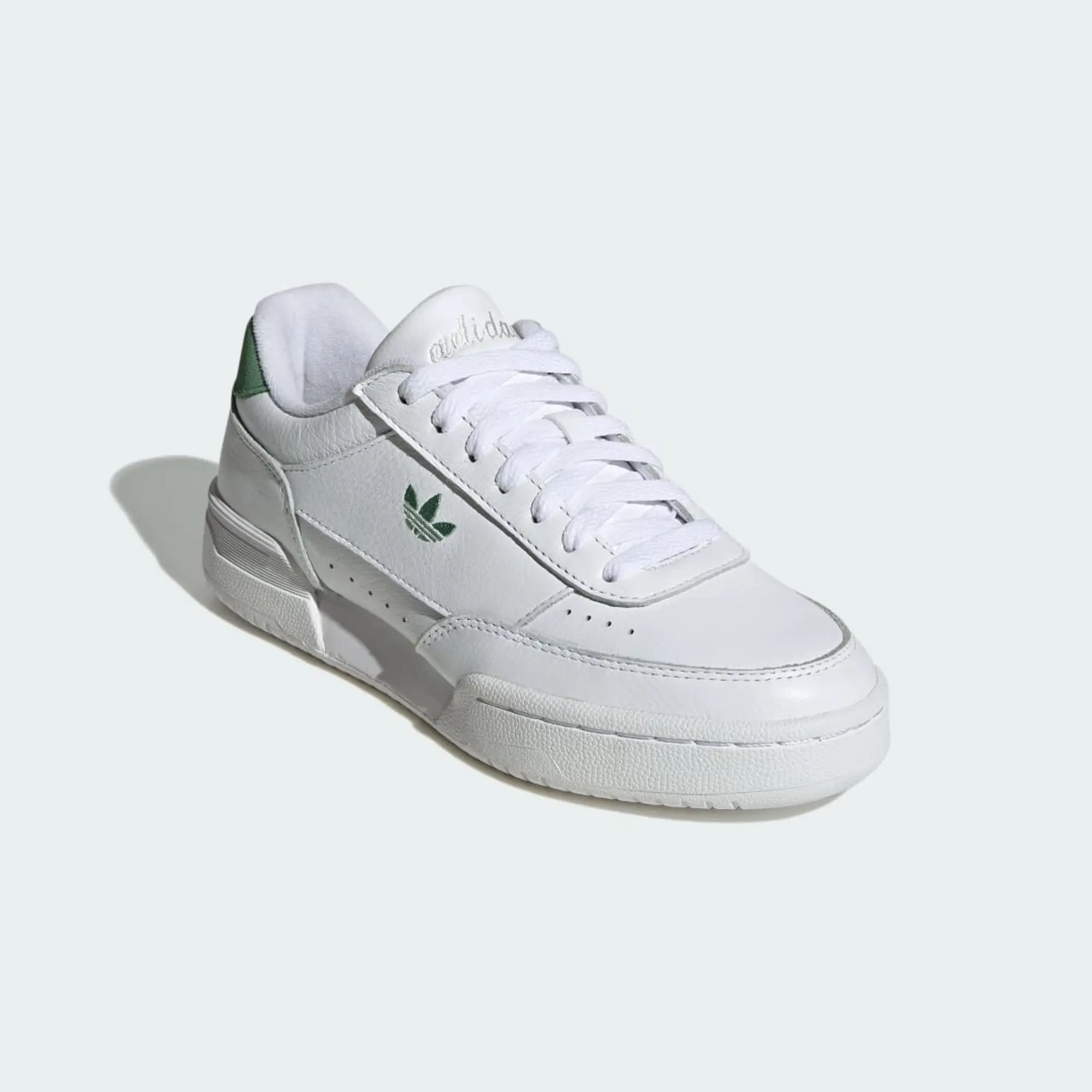 Adidas Originals Court Super Trainers In White And Green