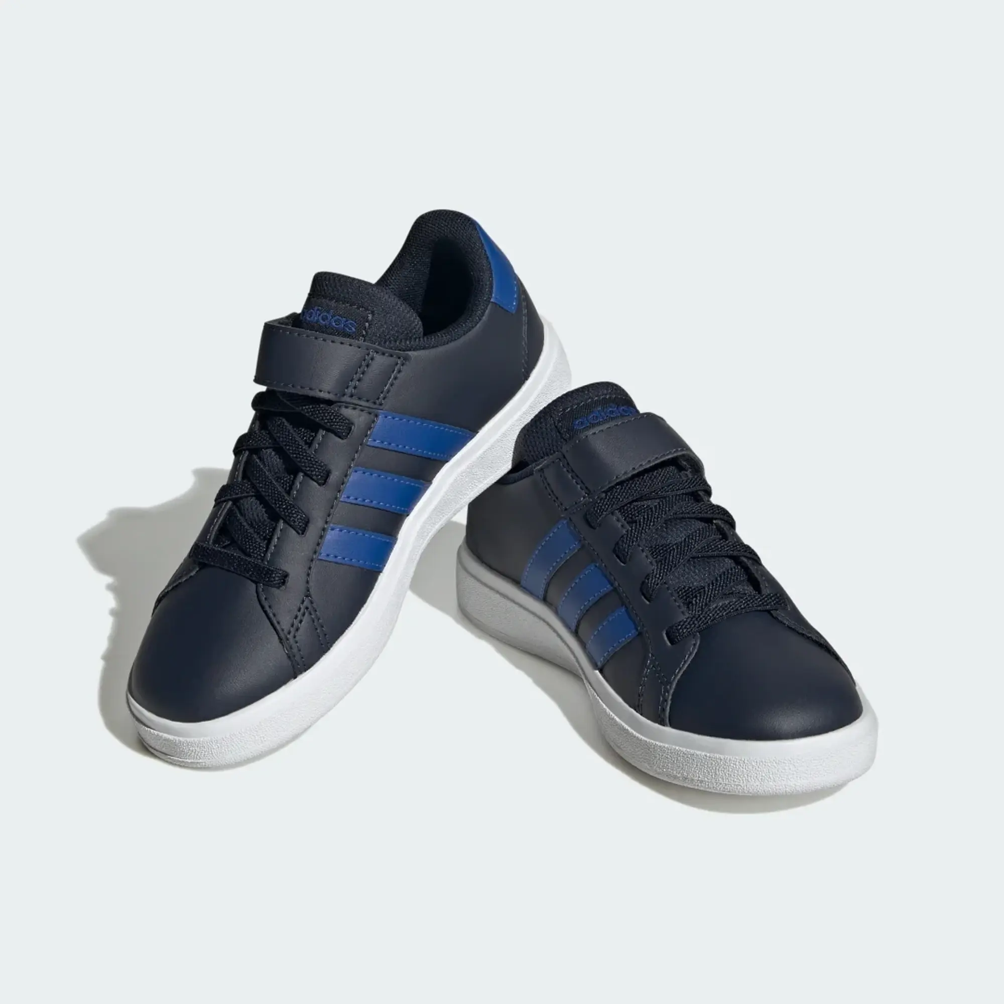 adidas Junior Grand Court 2.0 Elastic Strap Trainers