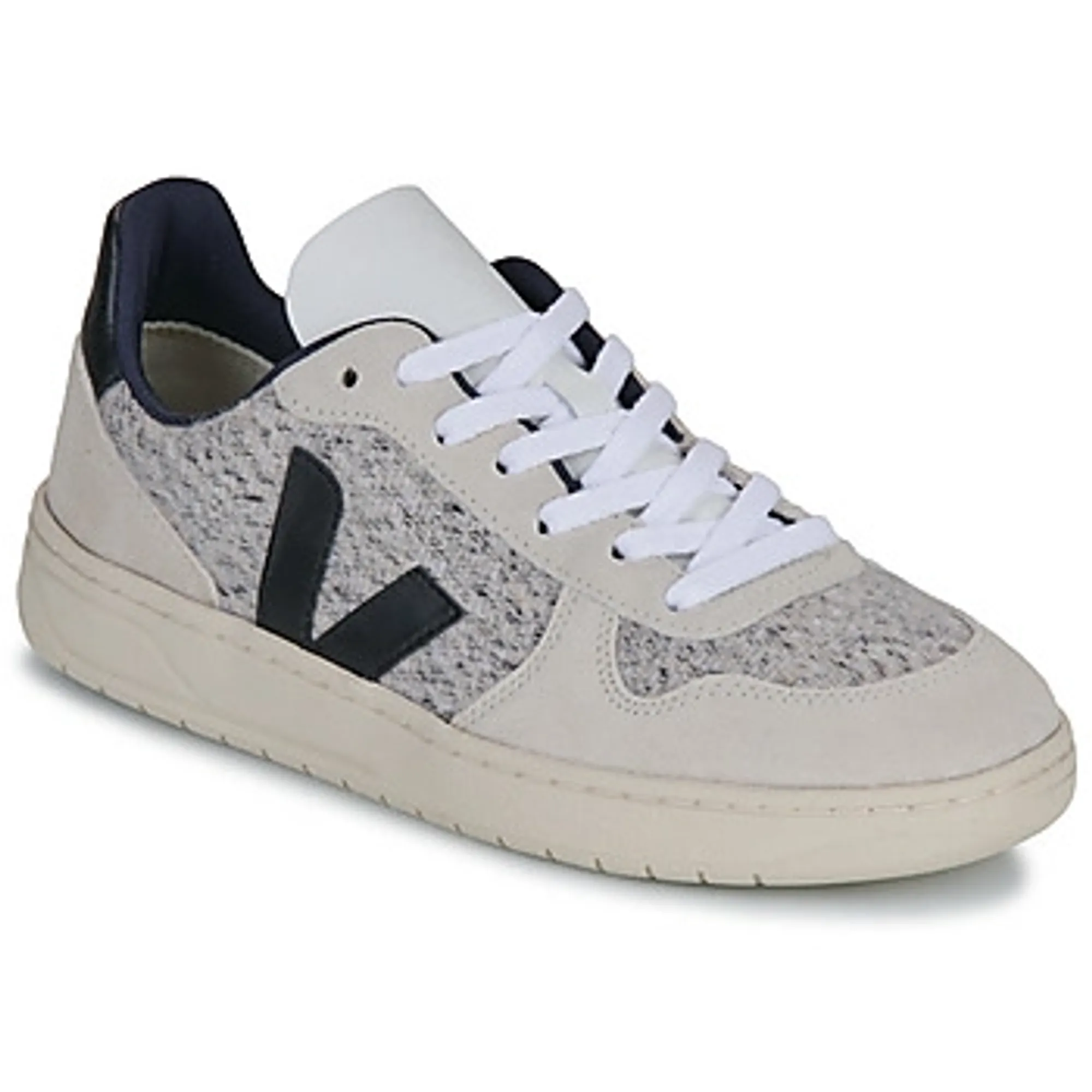 VEJA Women's V-10 Flannel Trainers - Snow Black - Size: UK 8