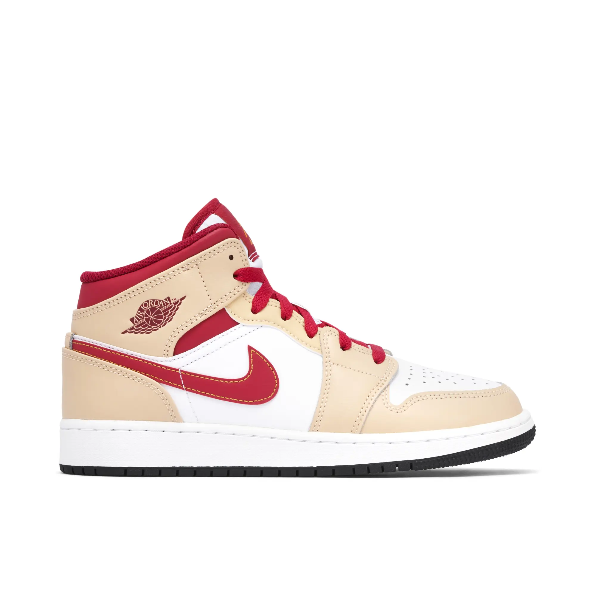 Nike Jordan Air Jordan Air Jordan 1 Mid White Beige Red GS