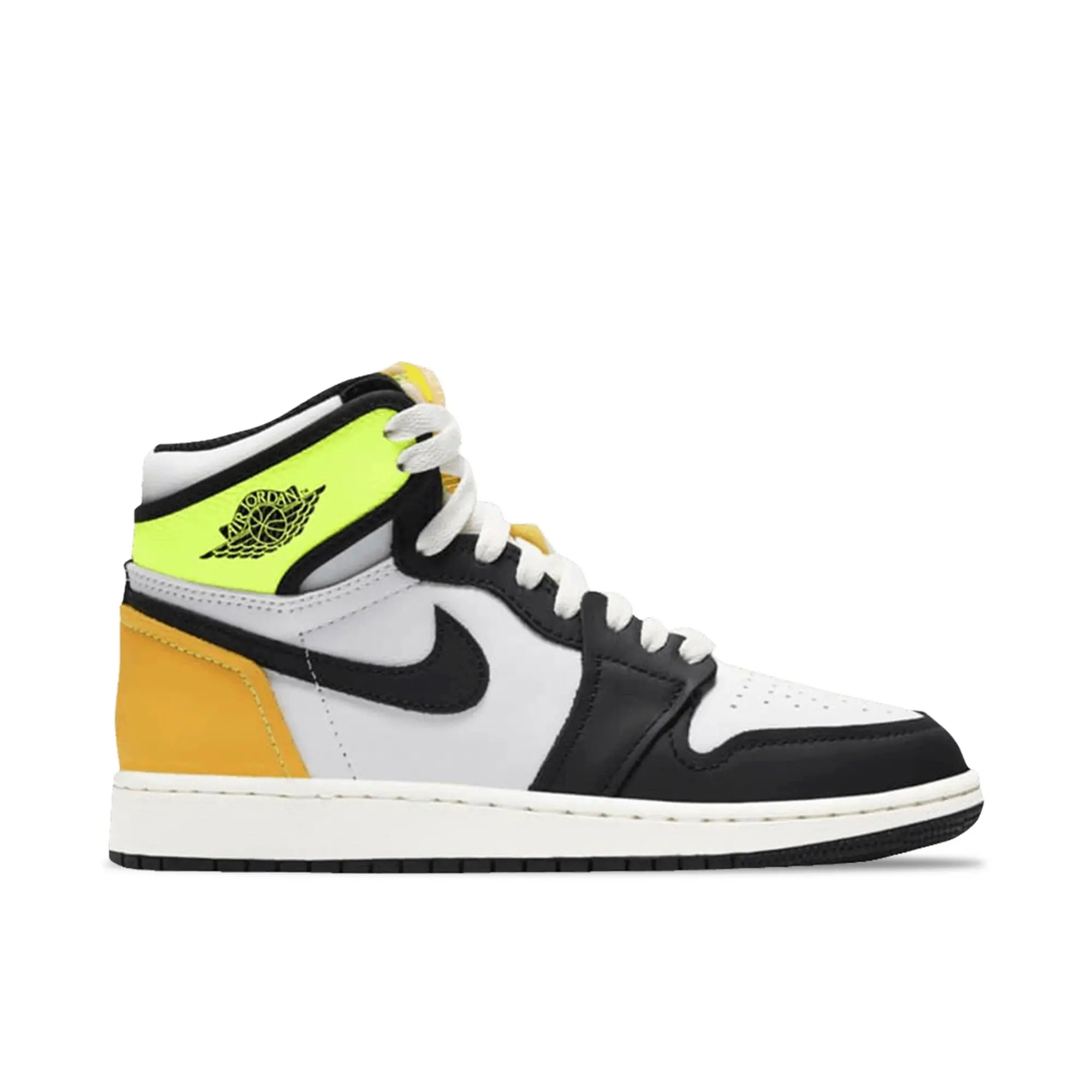 Nike Jordan Jordan 1 Retro High White Black Volt University Gold (Gs)