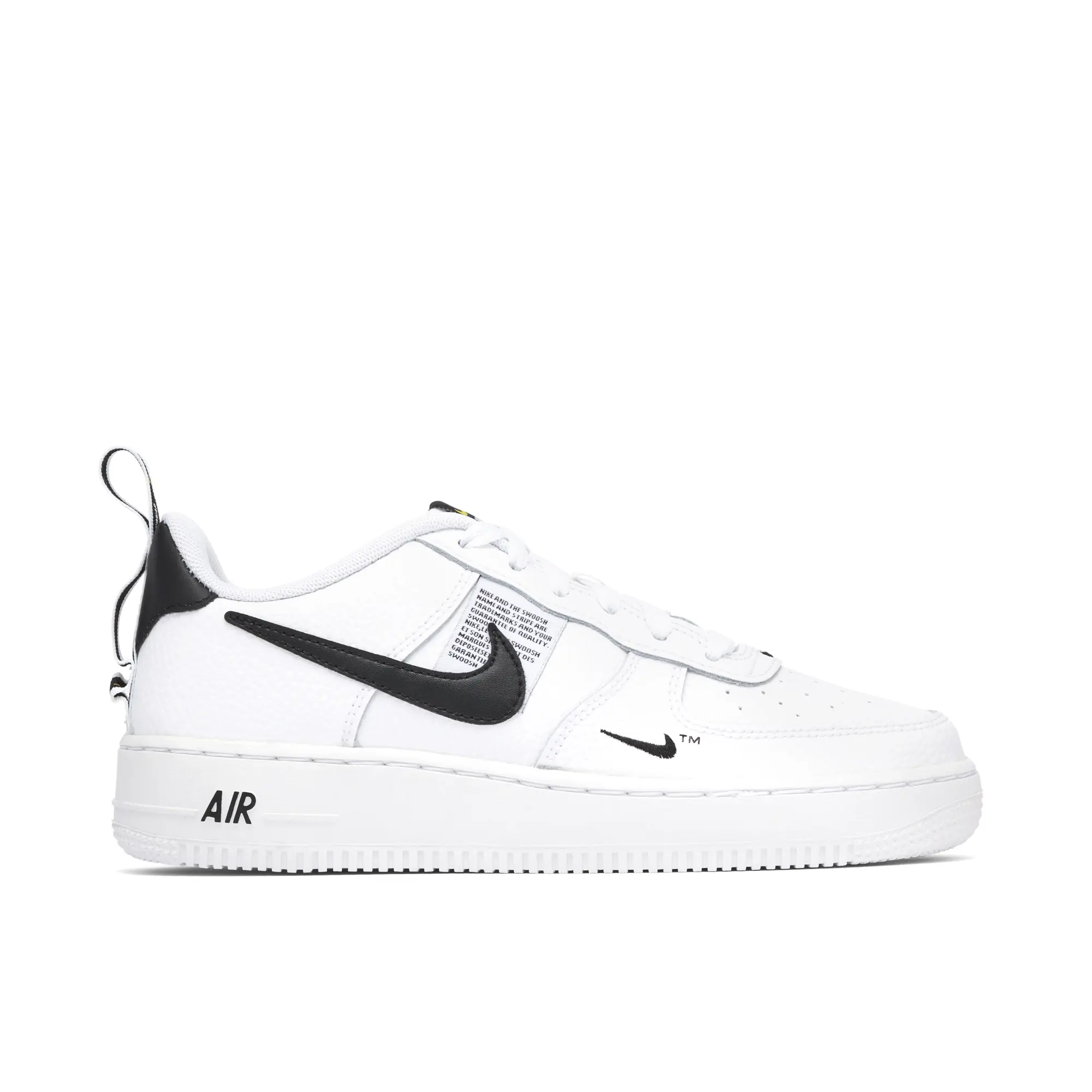 Black air forces with white writing hotsell