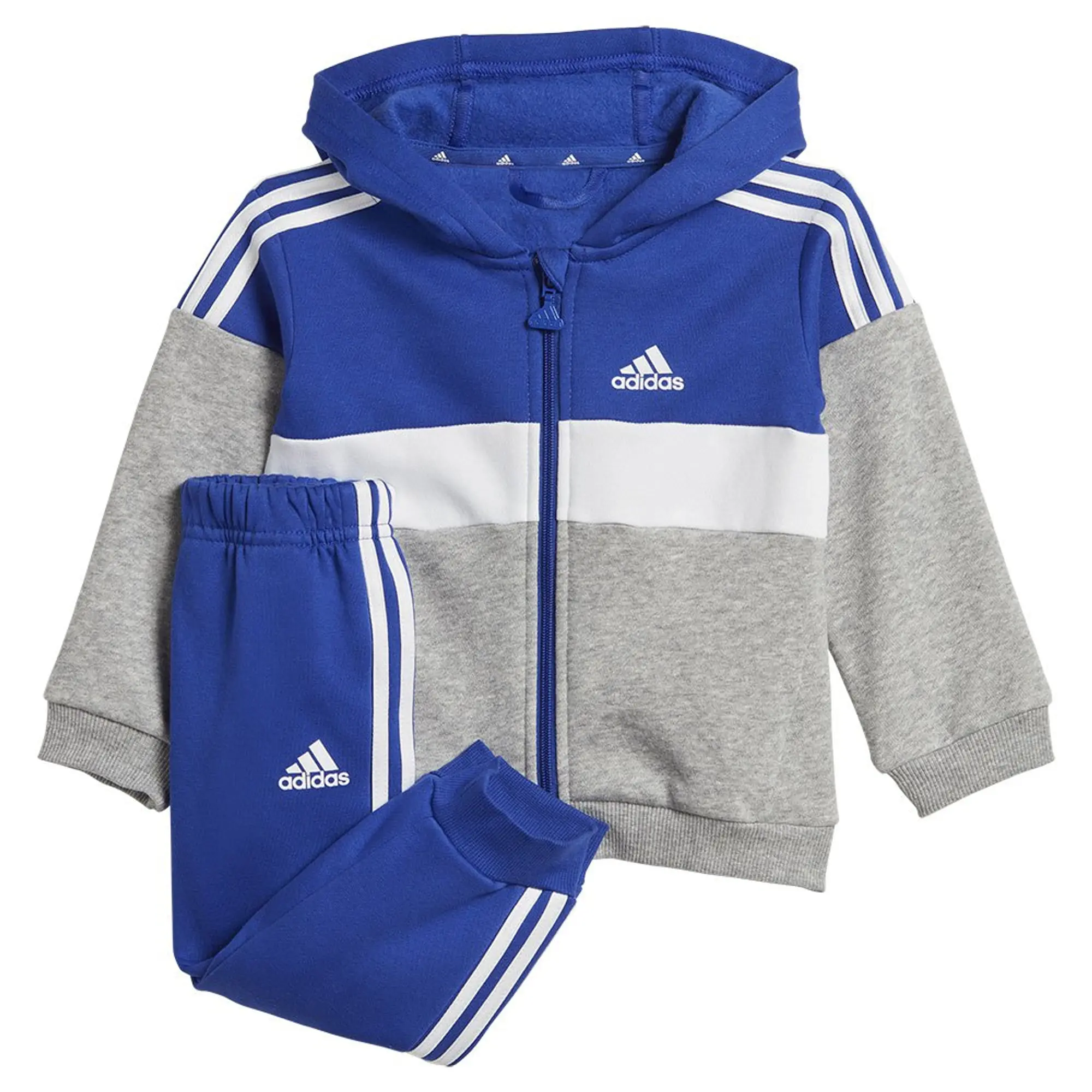adidas Tiberio 3-Stripes Colorblock Fleece Track Suit Kids