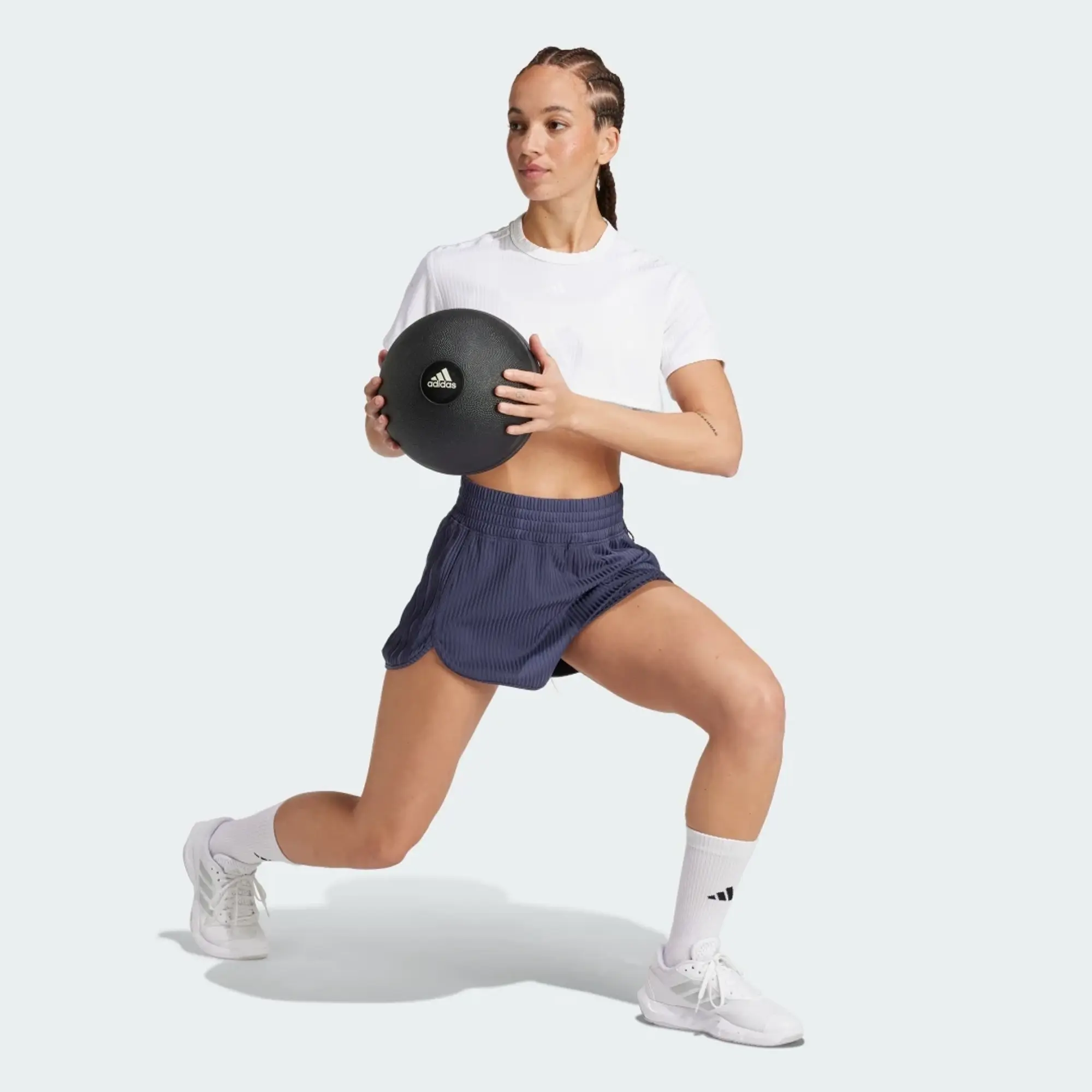 adidas Women Pacer All Gym Seasonal Rib High Rise Tonal 3 St