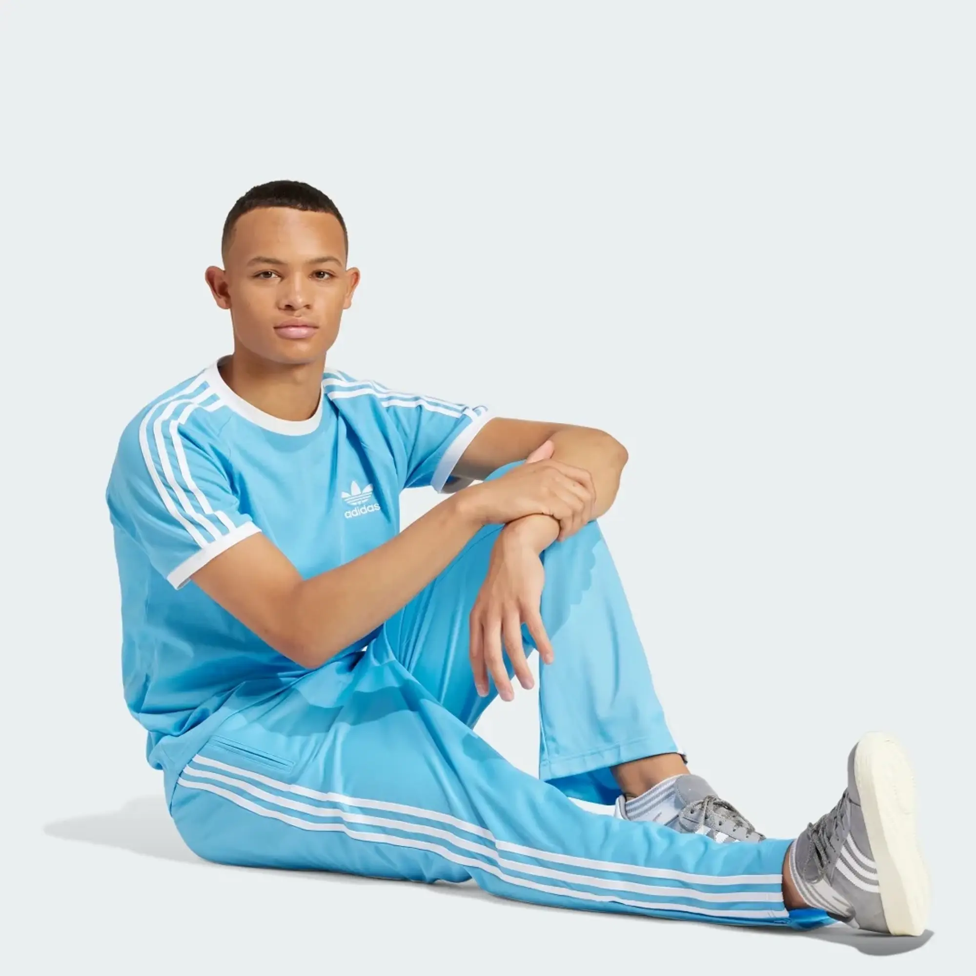 adidas Originals 3-Stripes T-Shirt - Blue - Size L - Blue