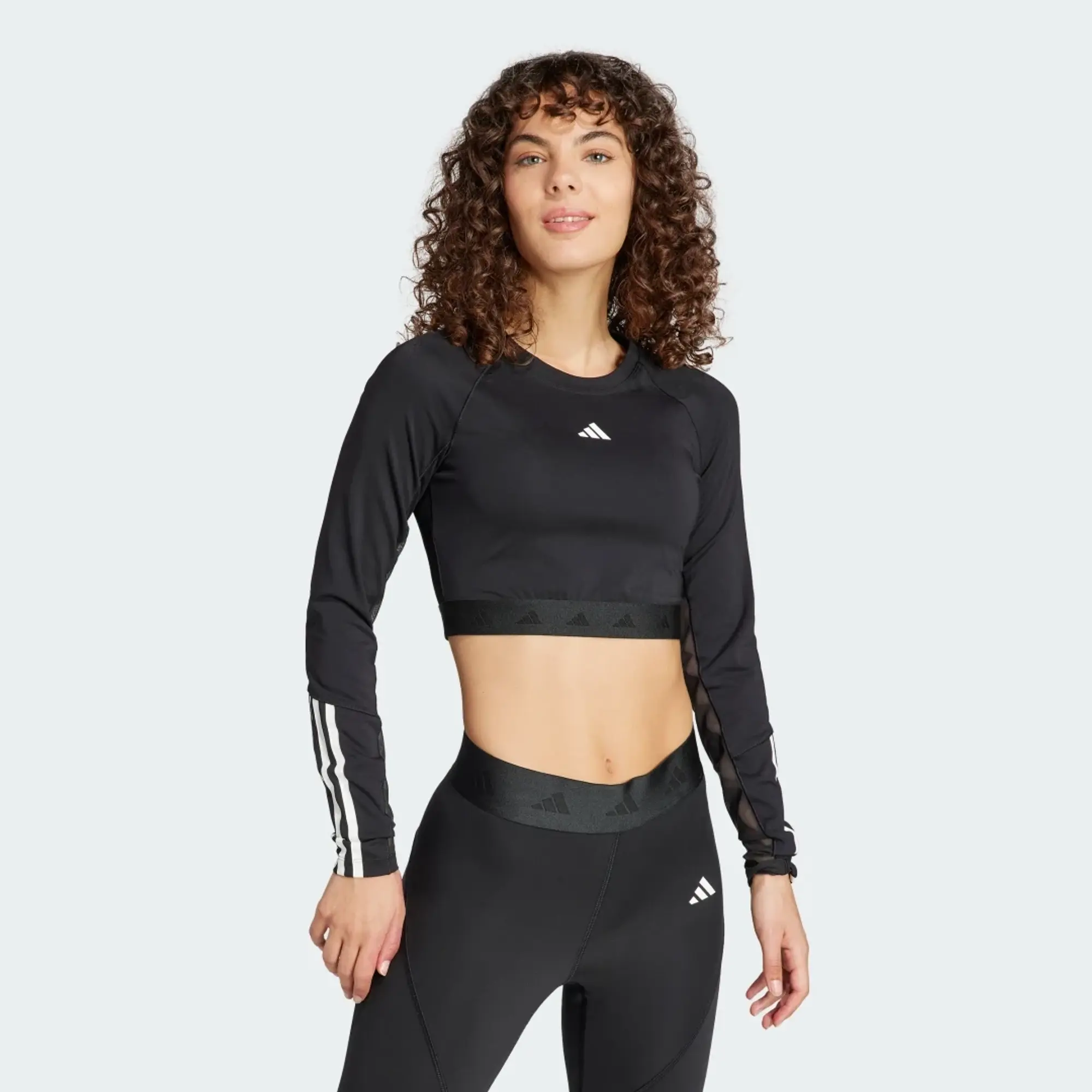 adidas Hyperglam Training Cropped Long Sleeve Long-Sleeve Top