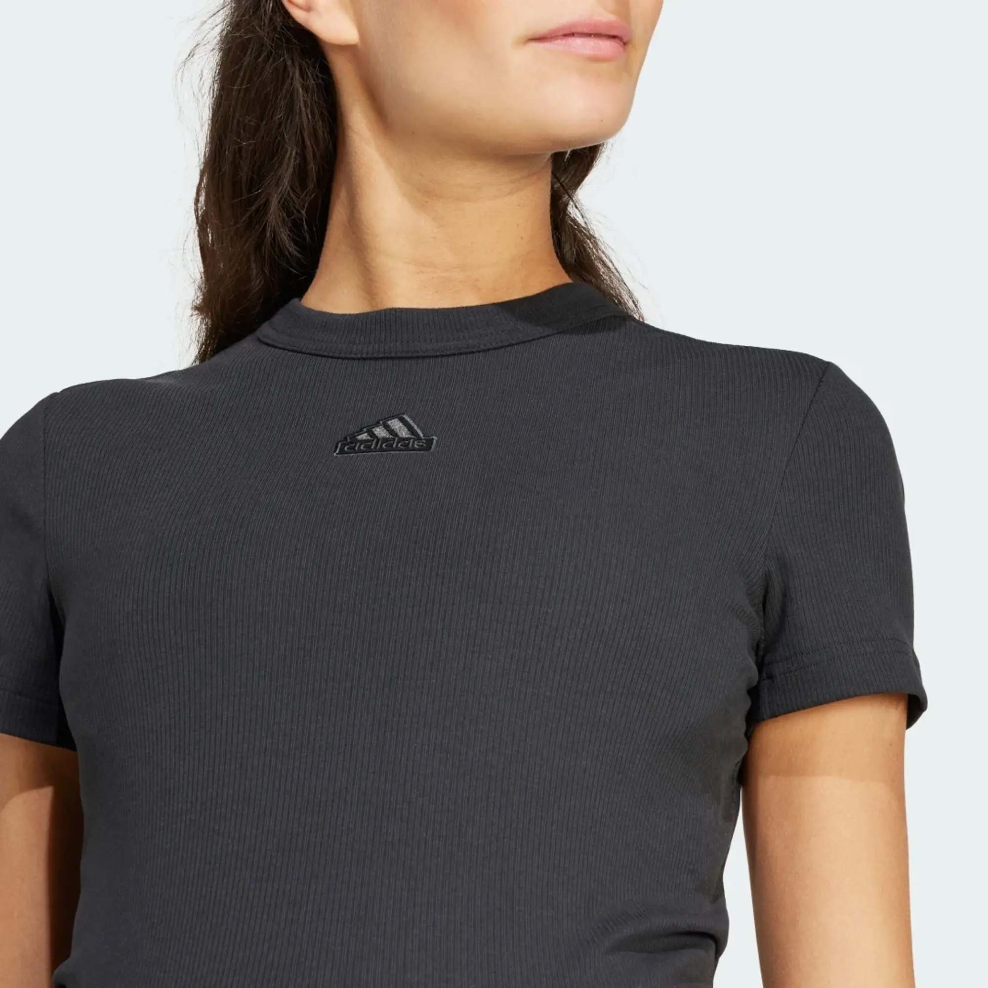 adidas Women Ribbed Fitted Tee Maternity