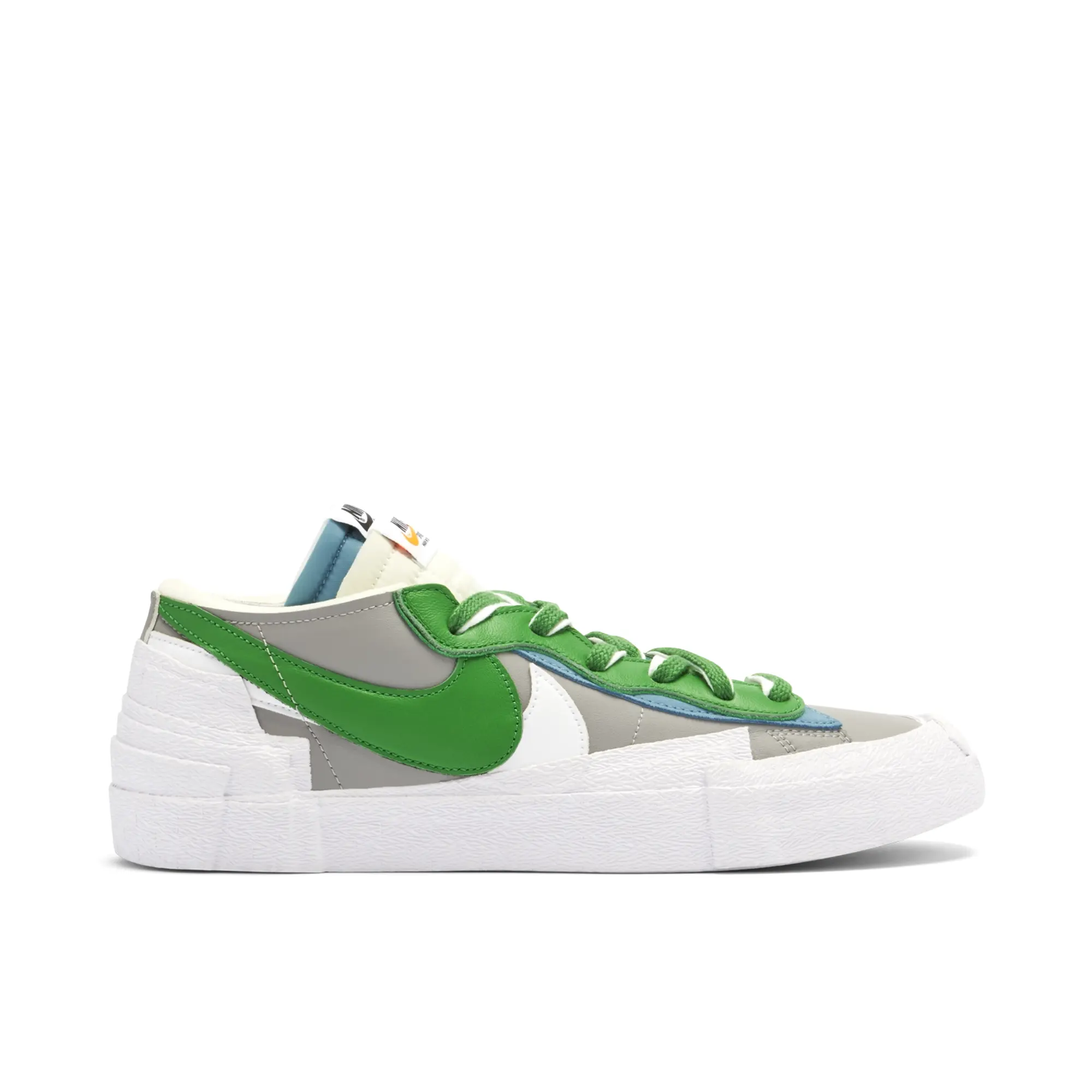 Nike Blazer Low Sacai Medium Grey Classic Green