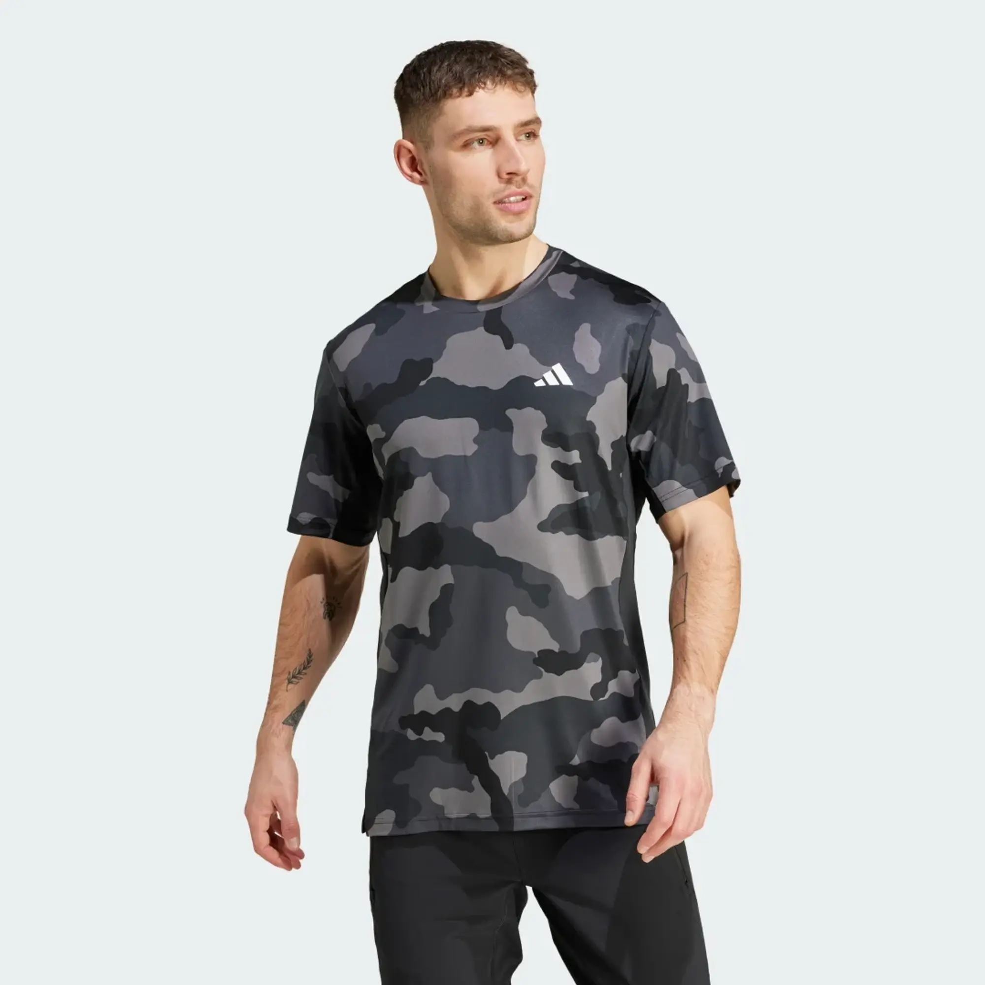 adidas Train Essentials Camo Allover Print T Shirt