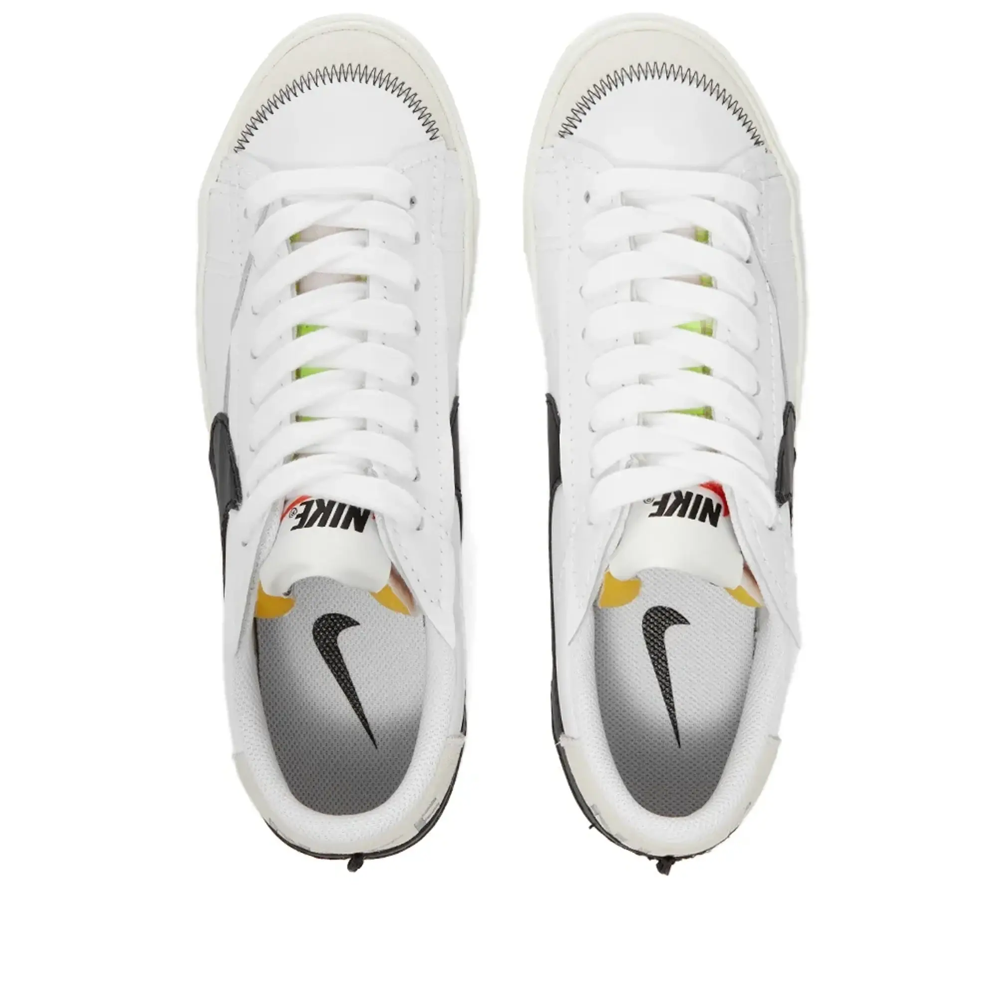 Nike blazer jumbo low trainers in white & black