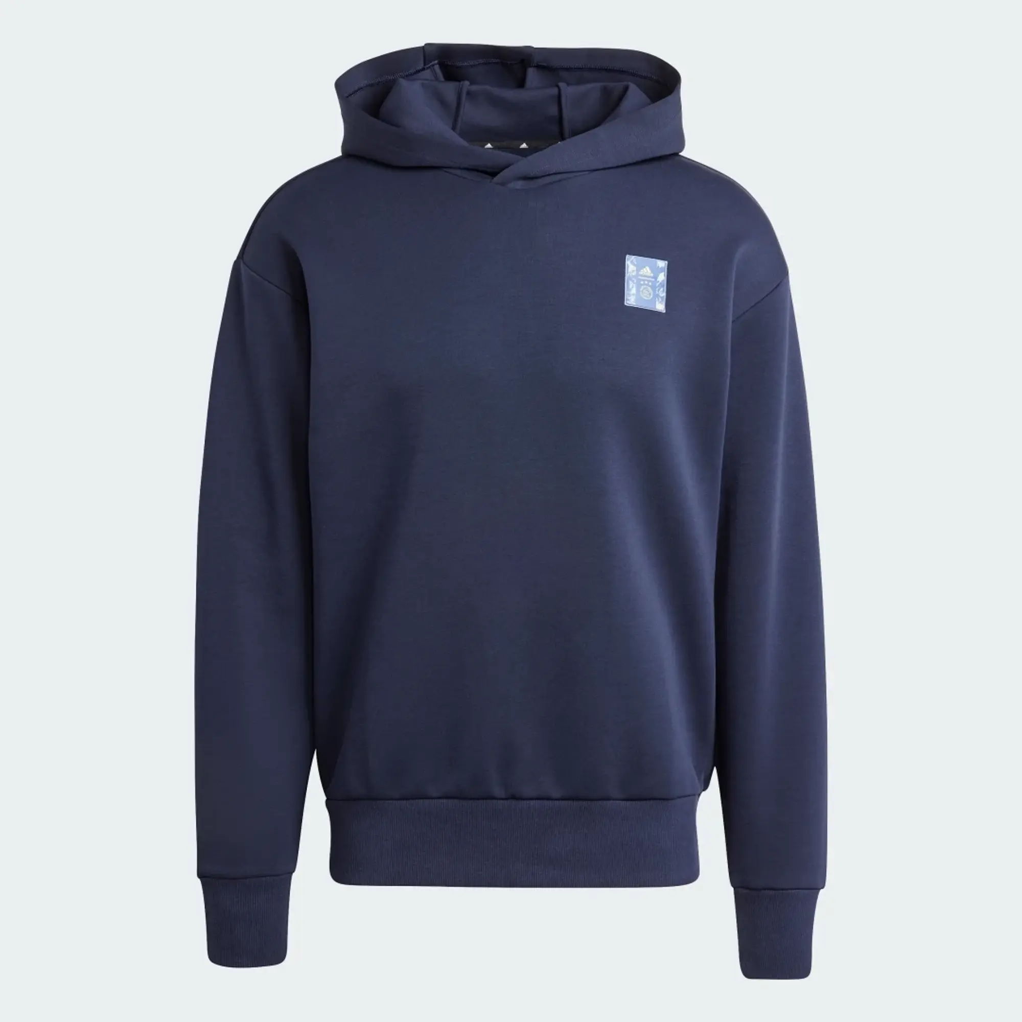 Adidas Performance Ajax Amsterdam Seasonal Doubleknit Hoodie In Legend Ink-Blue