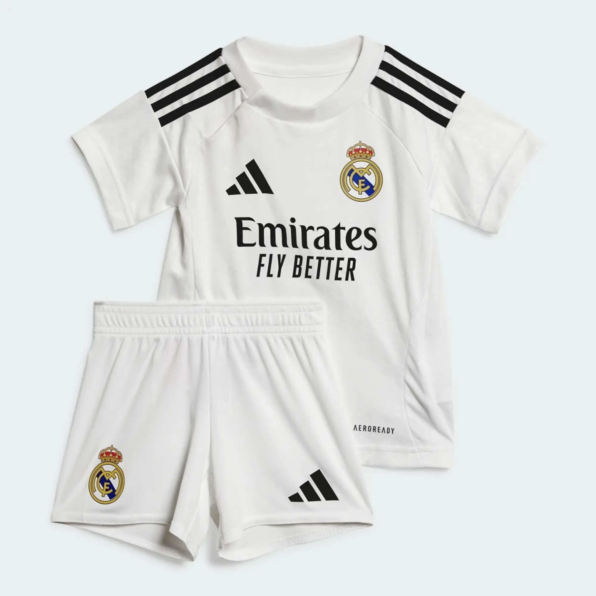 adidas Real Madrid Baby SS Home Mini Kit 2024/25