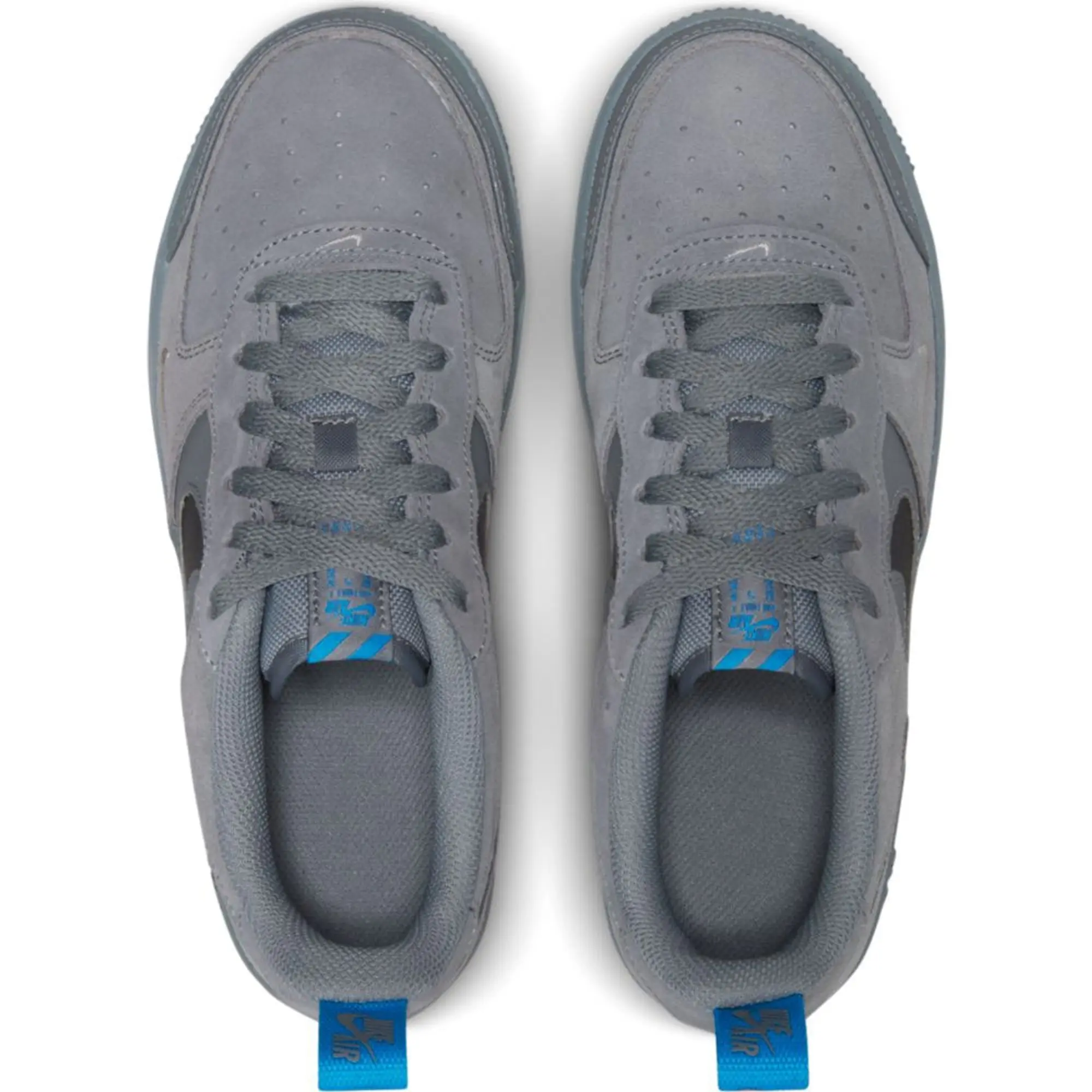 Nike Nike Air Force 1 Low Cut Out Swoosh Smoke Grey GS