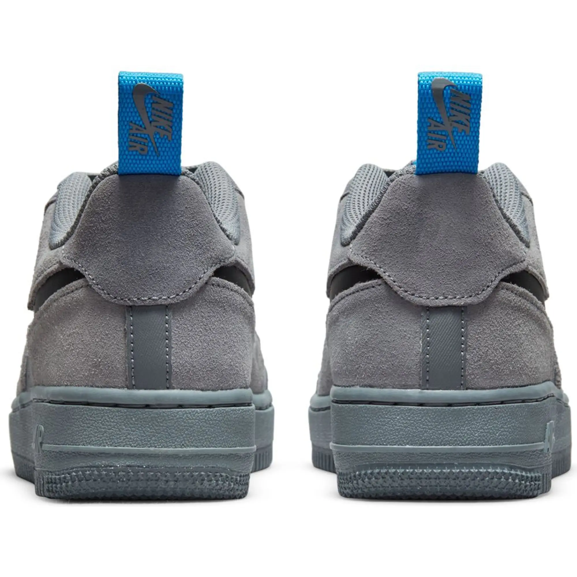Nike Nike Air Force 1 Low Cut Out Swoosh Smoke Grey GS