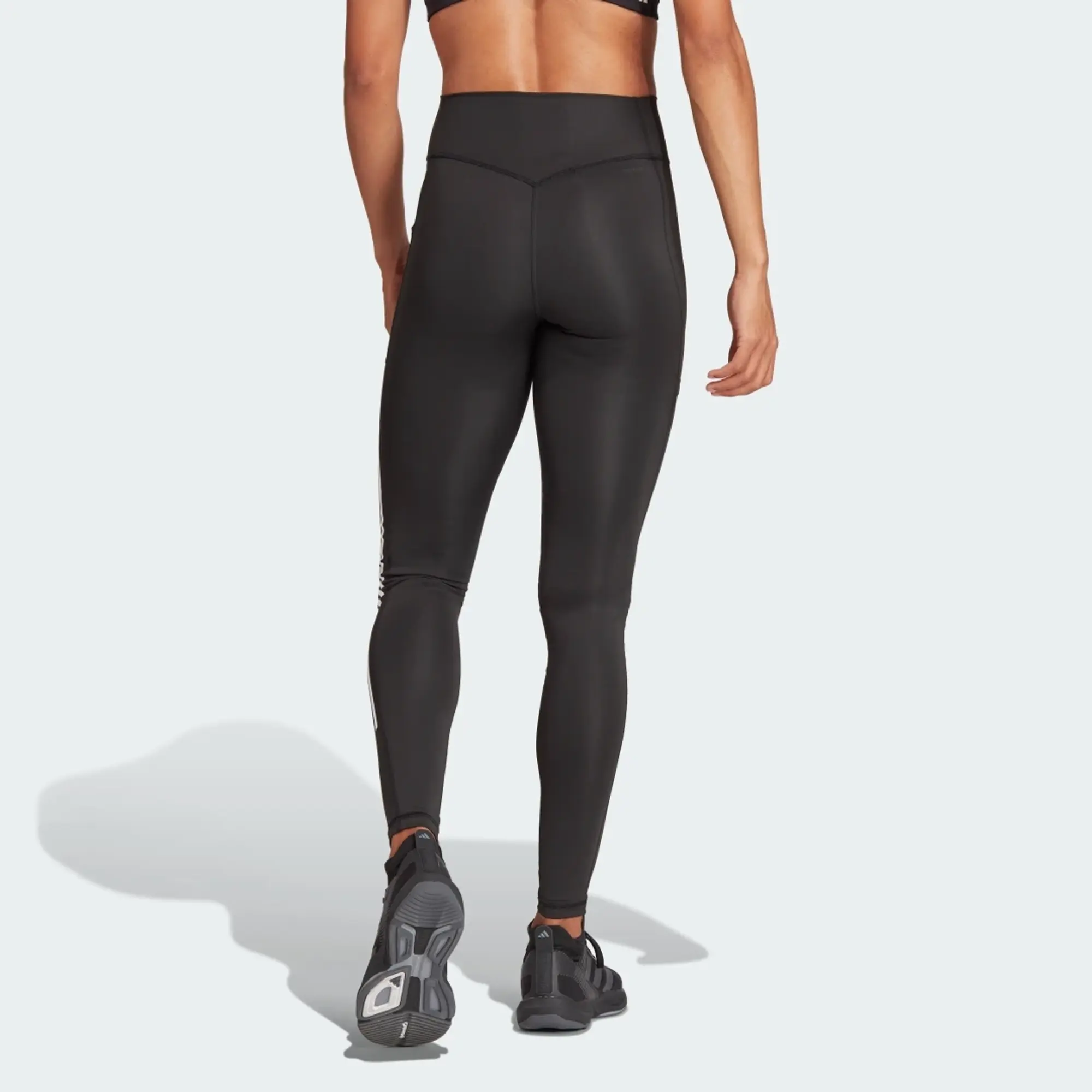 adidas Women Optime 3 Stripes Full Length Leggings