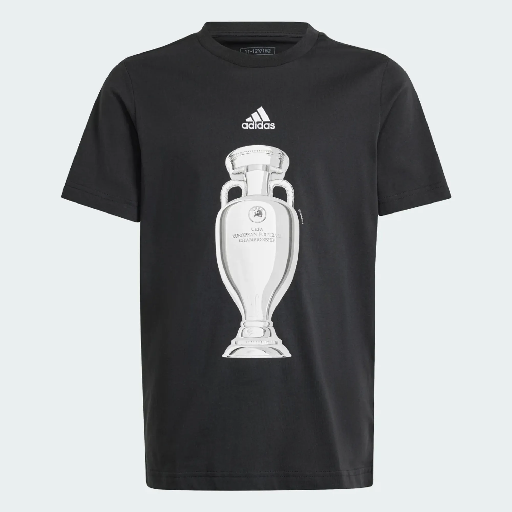 adidas Euro 2024 Official Emblem Trophy T-Shirt (Black) - Kids Size: 7-8