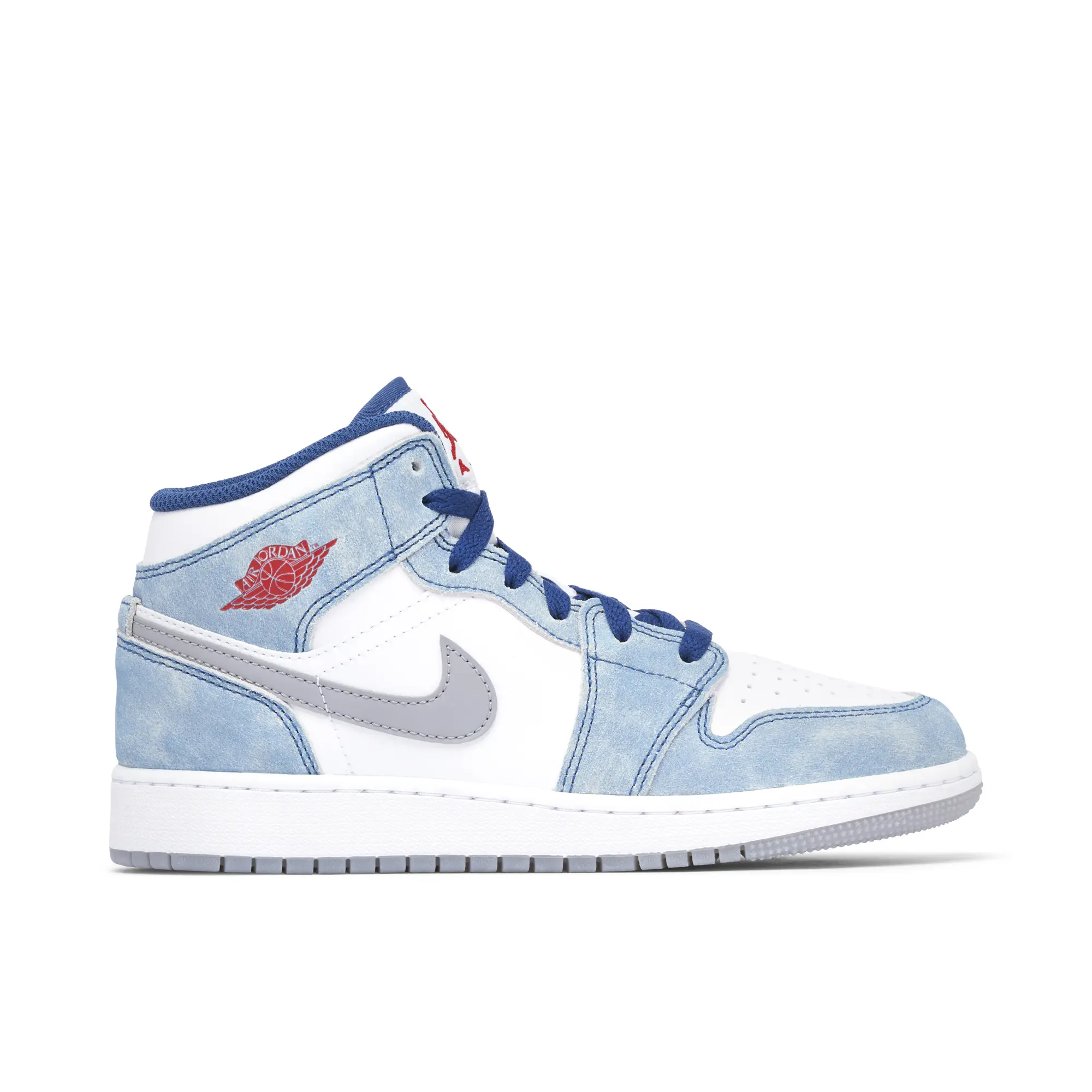 Nike Jordan Jordan 1 Mid Se French Blue Light Steel (Gs)