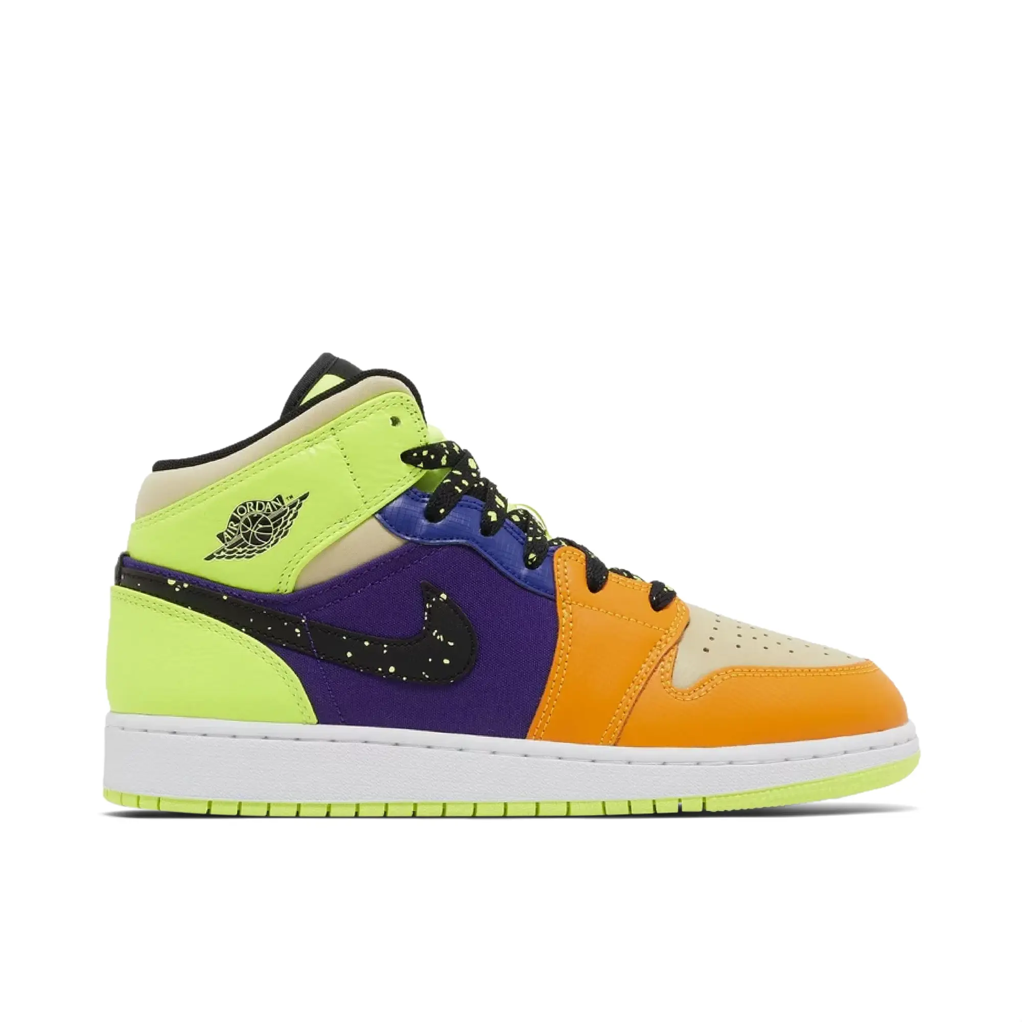 Nike Jordan Air Jordan Air Jordan 1 Mid SE Volt Vivid Orange GS