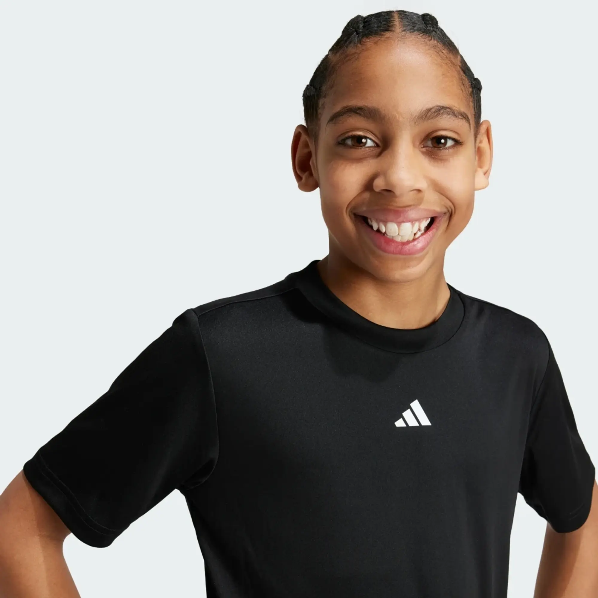 adidas Junior Boys Train Essentials T-Shirt - Black/White, Black/White