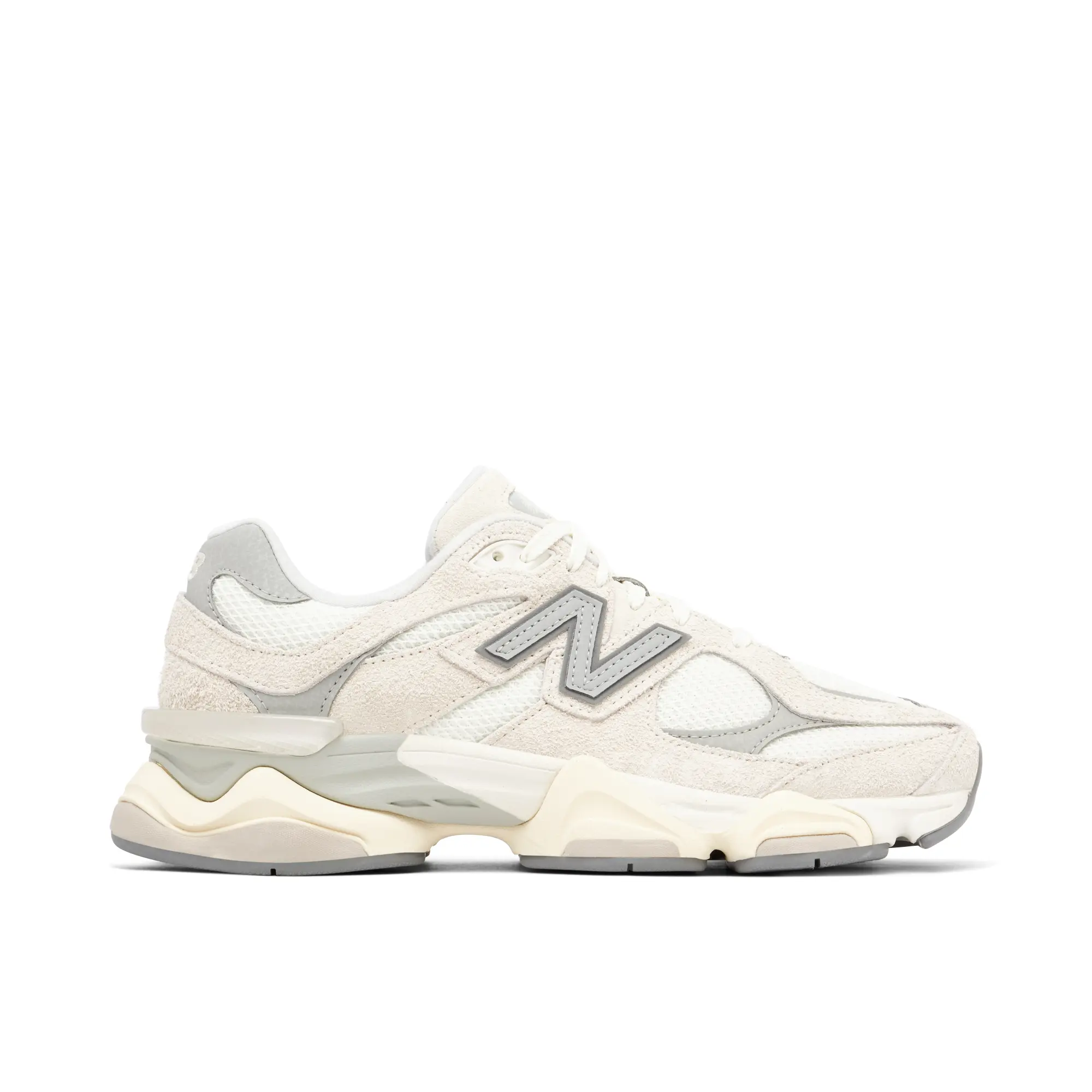 New Balance Unisex 9060 in White/Grey Leather