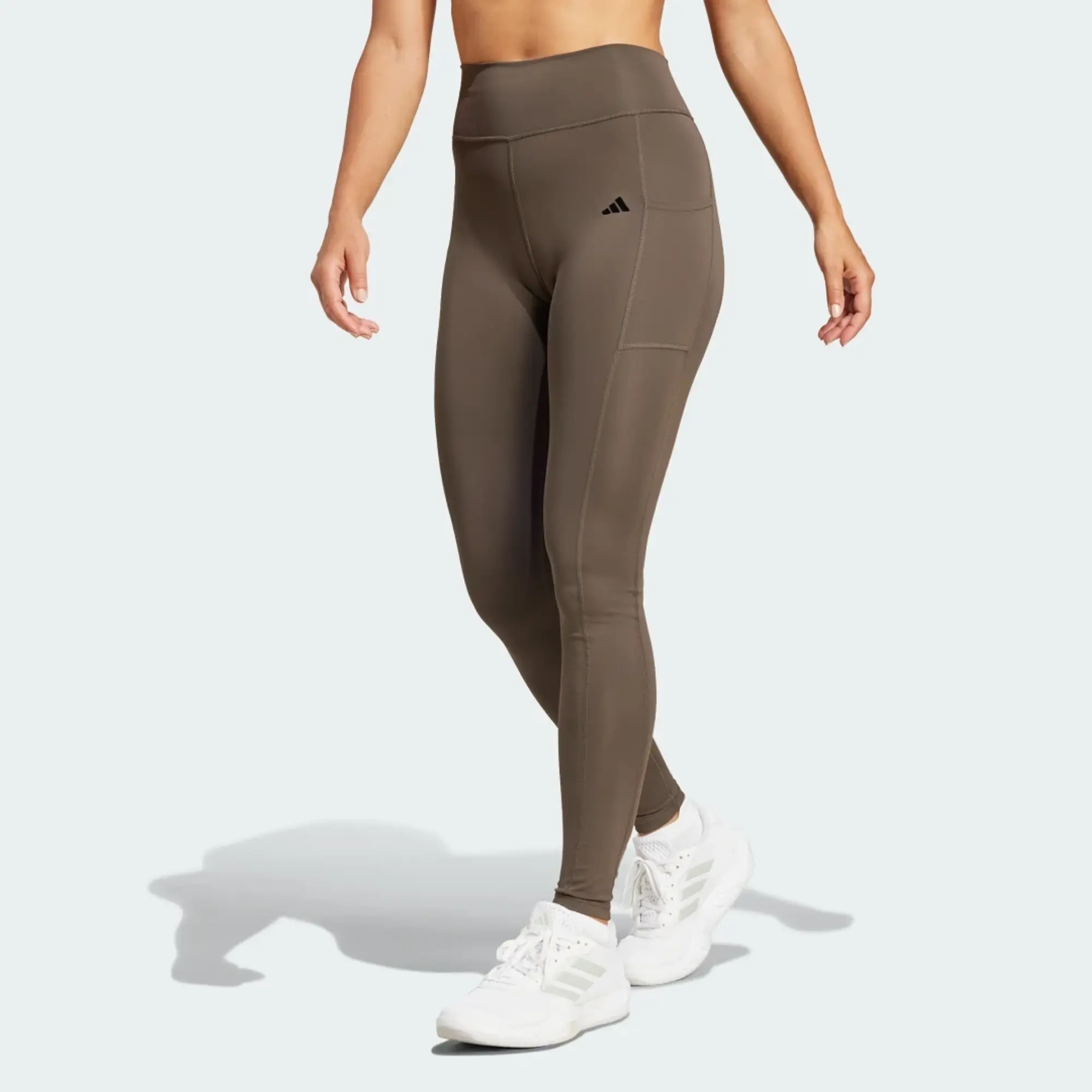 adidas Women's Optime Full-Length Leggings - Shadow Olive - XS - Green