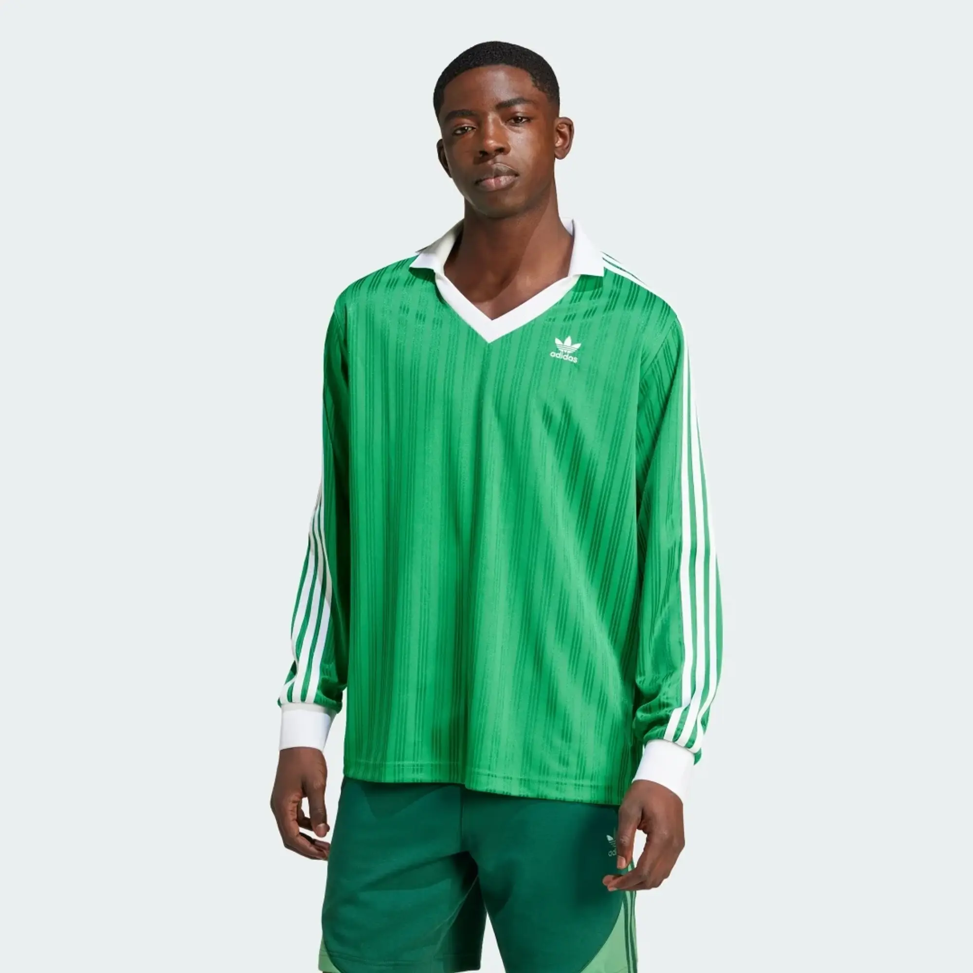 adidas Originals Adidas Men's Pique Long Sleeve Green