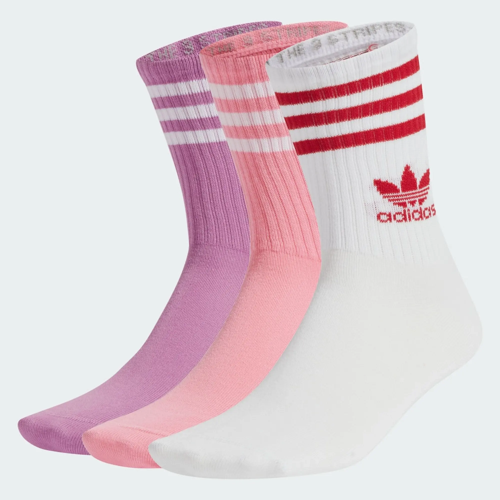 Adidas Mid Cut Crew 3 Pack - Purple
