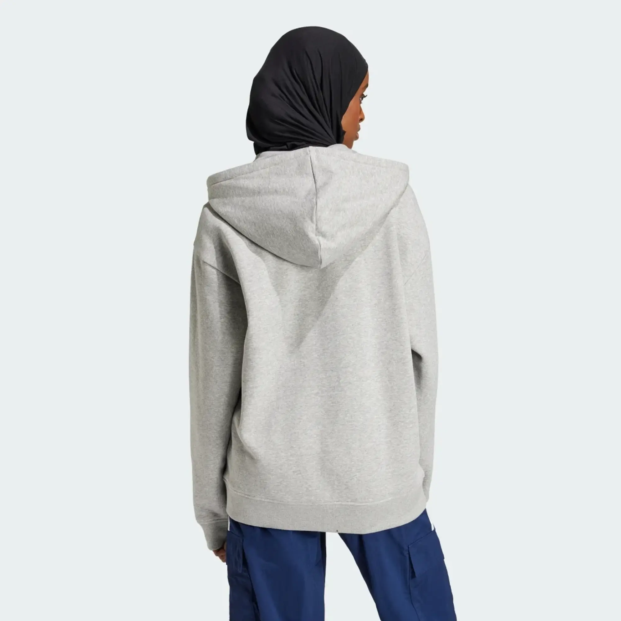 Adidas Originals Essentials Full-Zip Fleece Hoodie In Black