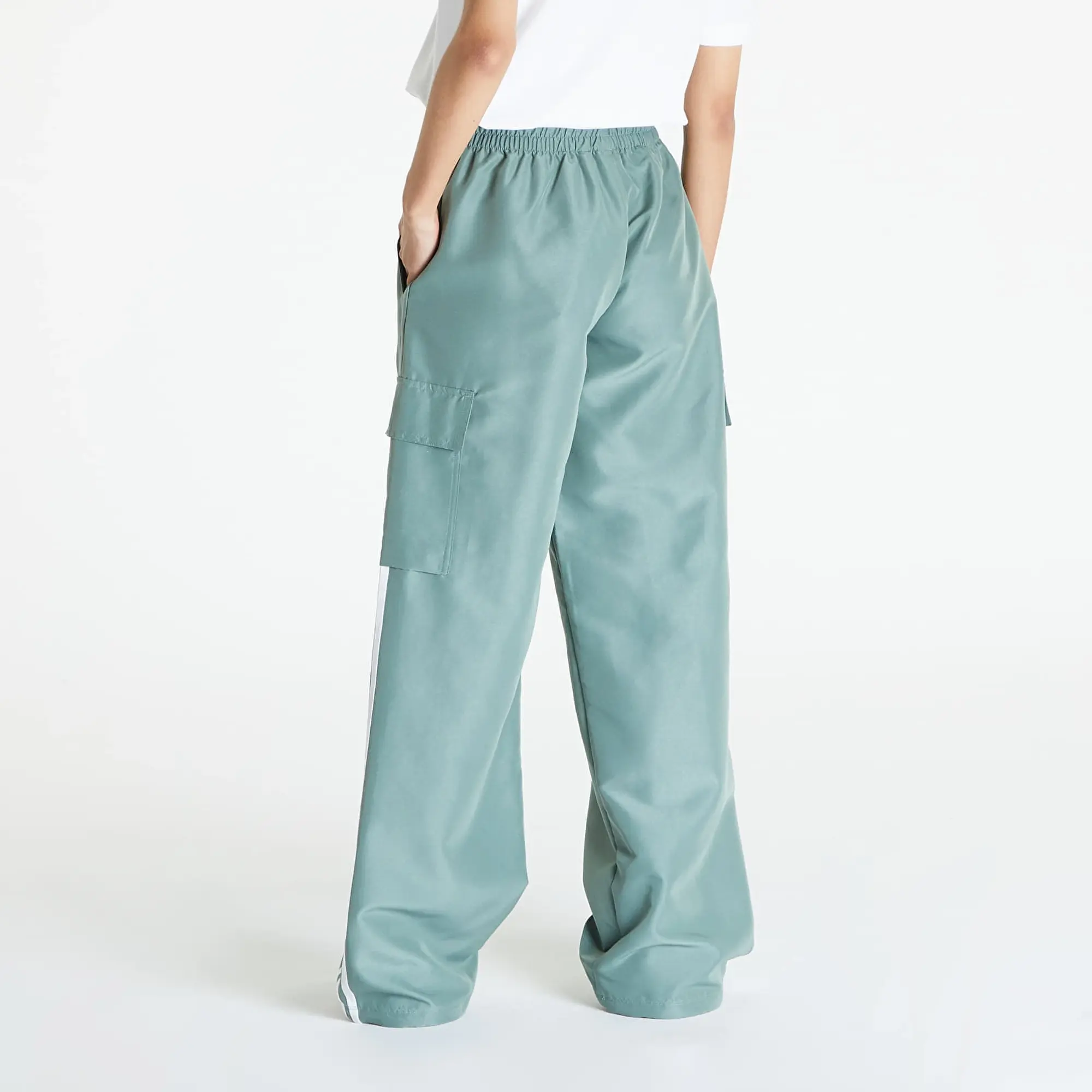 adidas Originals Womens 3-Stripe Cargo Pant - Green - Size L - Green