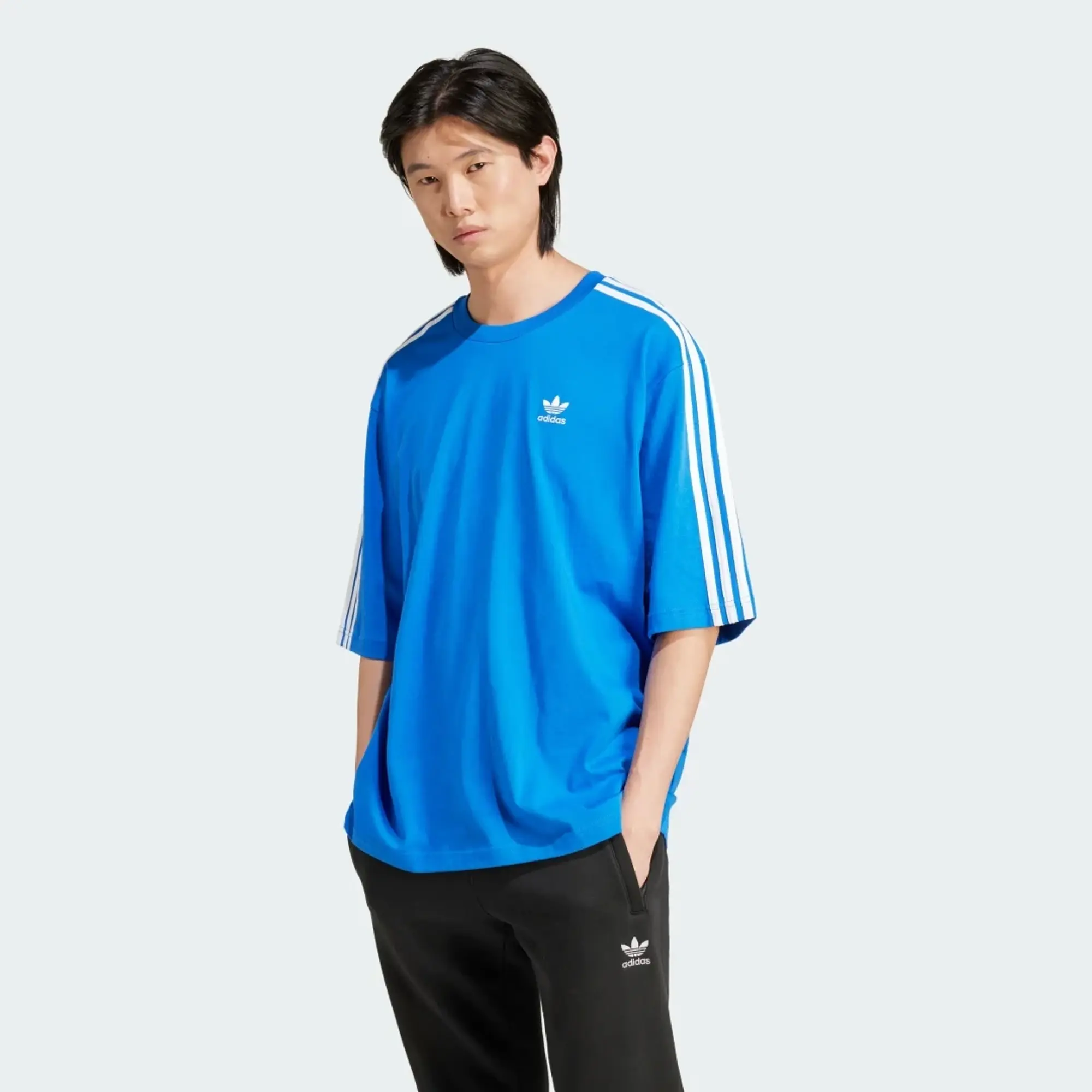 Adidas Originals Adicolor Oversized Tee In Blue