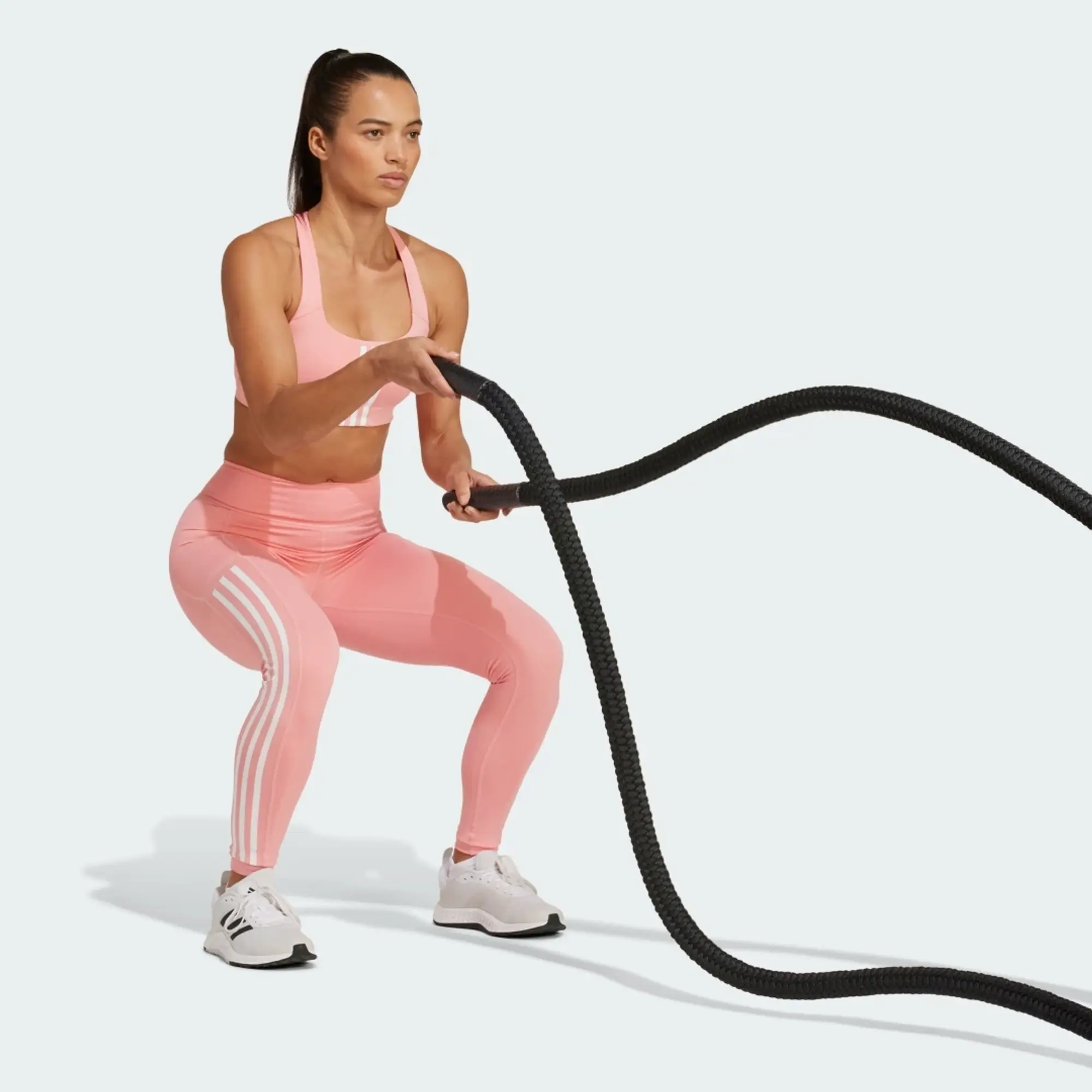 adidas Women Optime 3 Stripes Full Length Leggings
