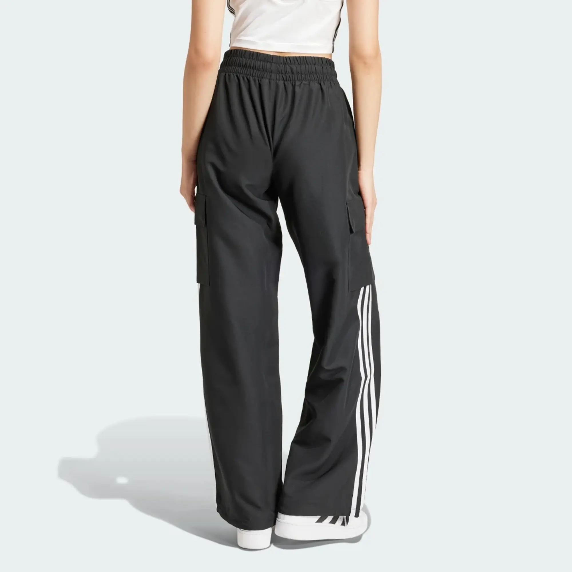 adidas Originals Womens 3-Stripe Cargo Pant - Beige - Size M - Beige