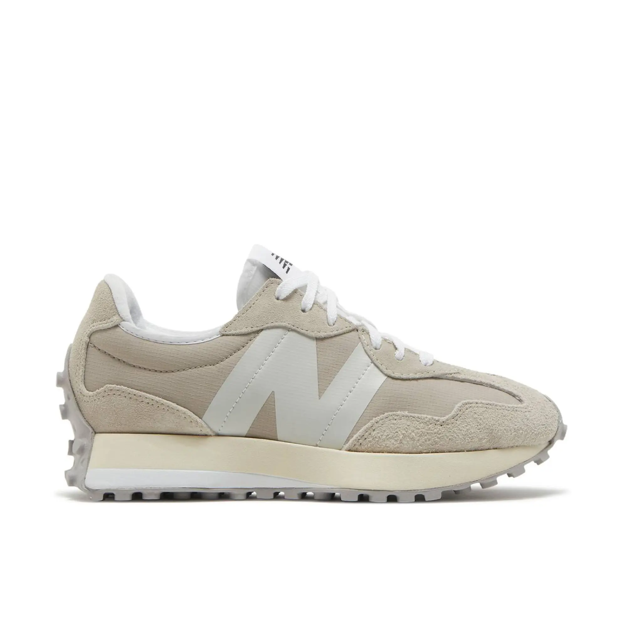 New Balance Women's 327 in Grey Suede/Mesh