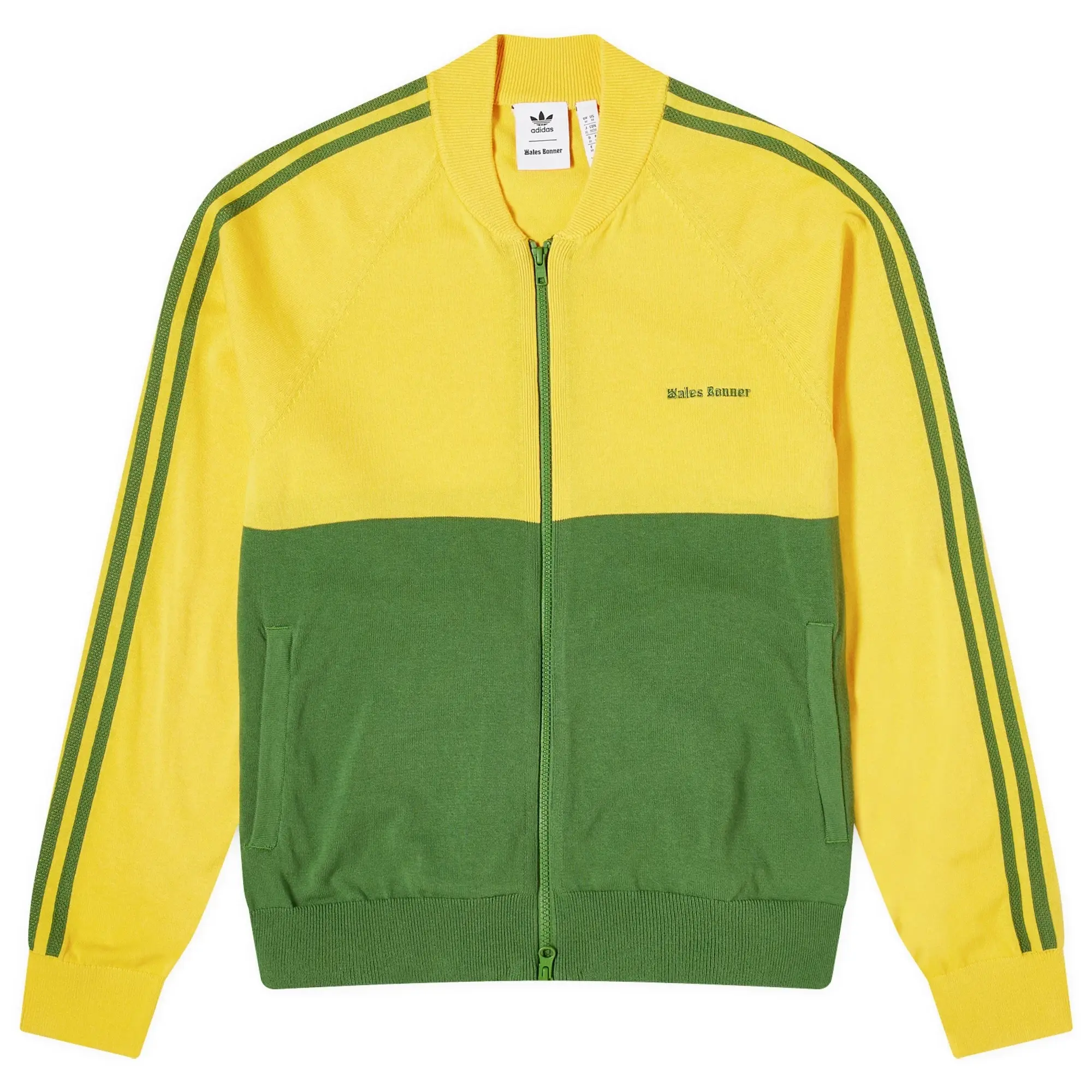 adidas Originals by Wales Bonner Knit Track Top (Bold Gold/Crew Green - Xl) - Size XL