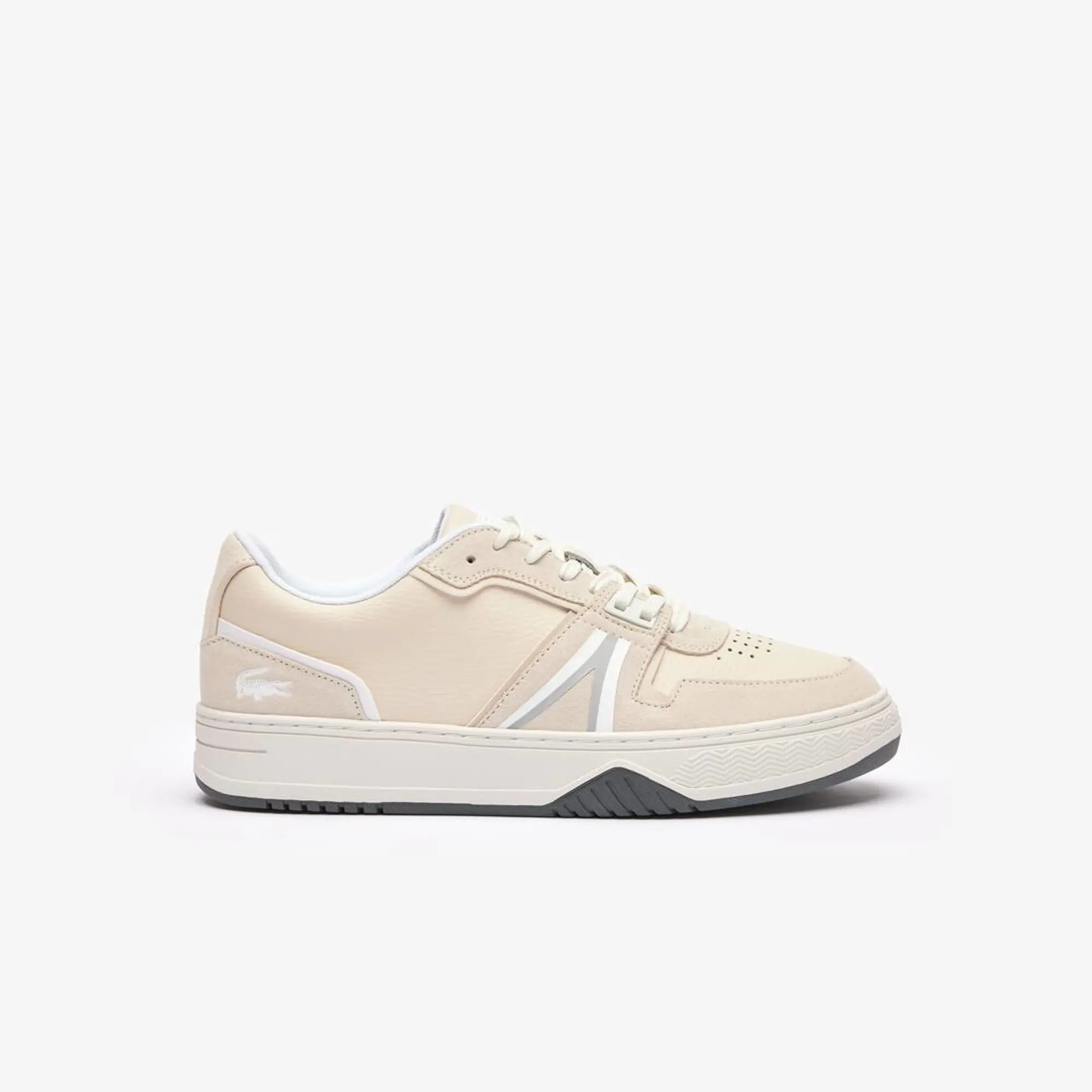 Lacoste Men's L001 Leather Sneakers - Off White & Grey