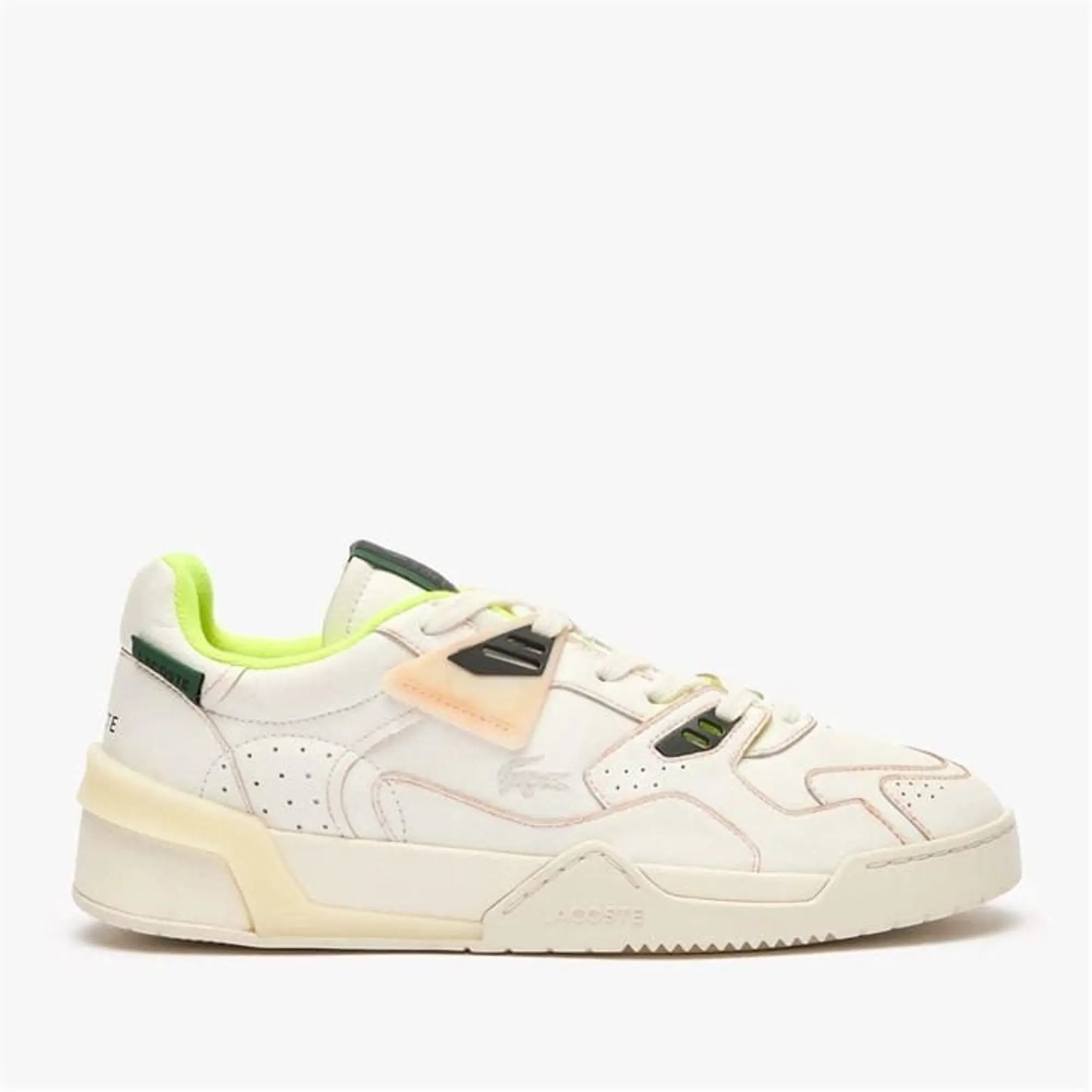 Lacoste Men's LT 125 Leather Sneakers - Off White & Yellow