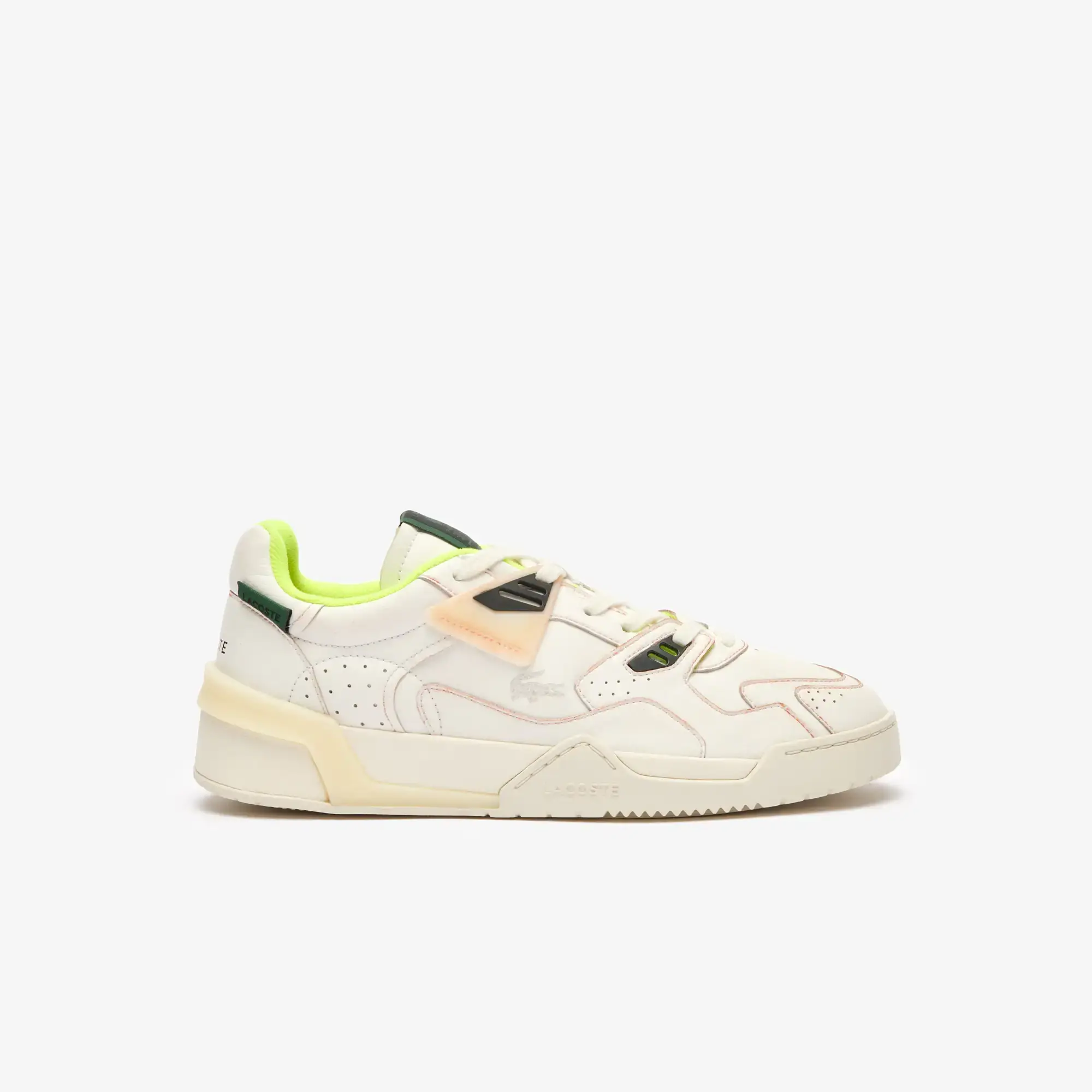 Lacoste Men's LT 125 Leather Sneakers - Off White & Yellow