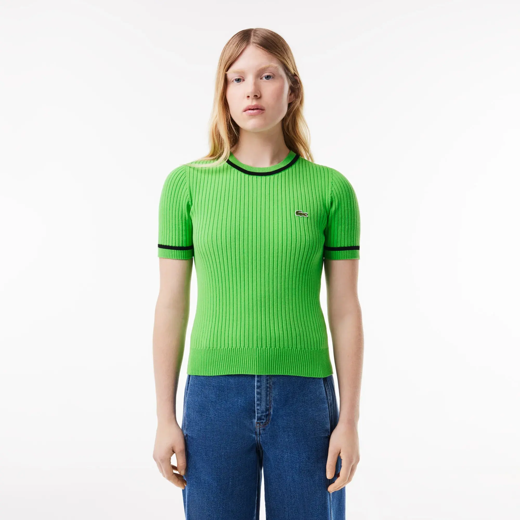 Lacoste Seamless 3D Knit Ribbed Sweater