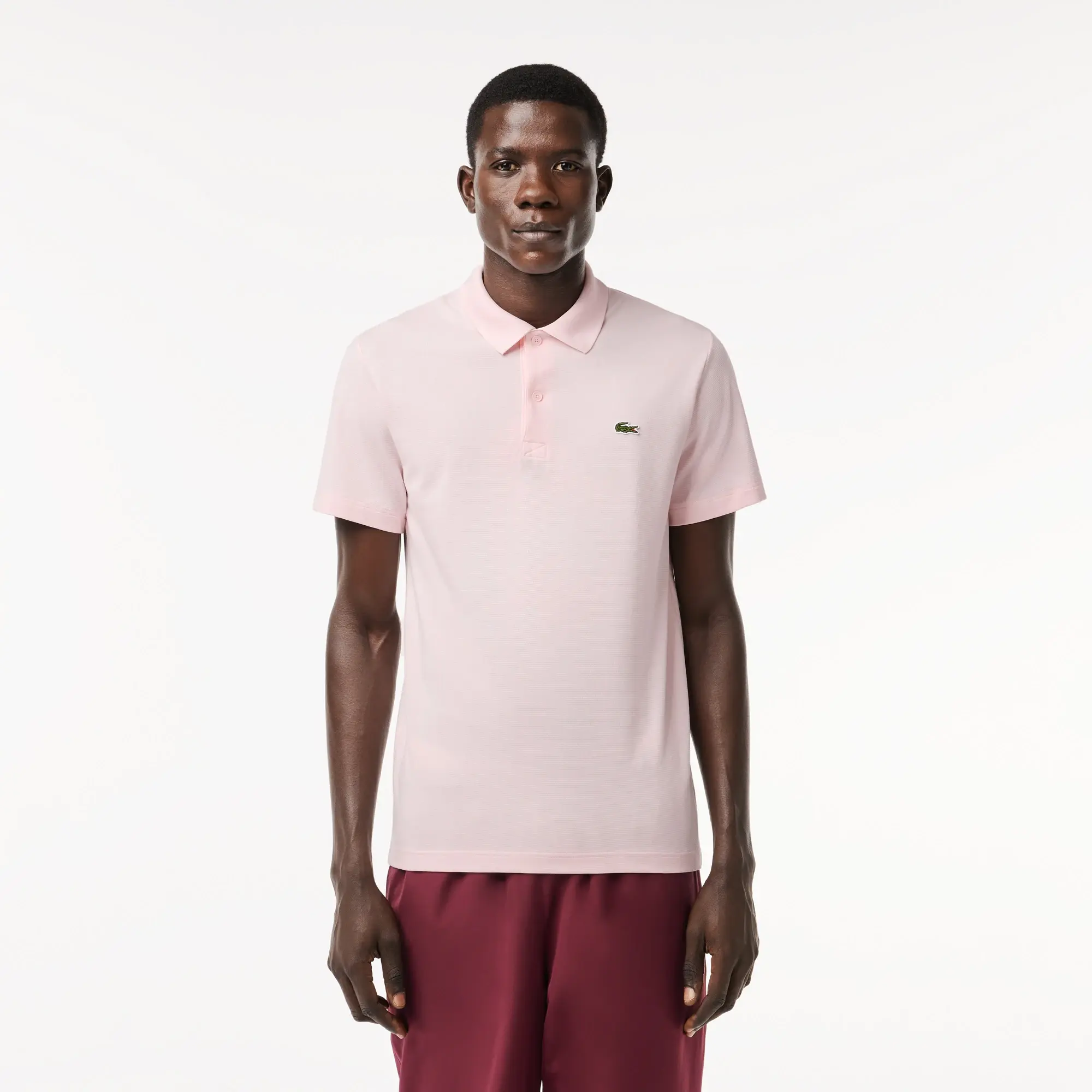 Lacoste Regular Fit Cotton Polyester Polo Shirt Light Pink DH0783 T03 FOOTY.COM