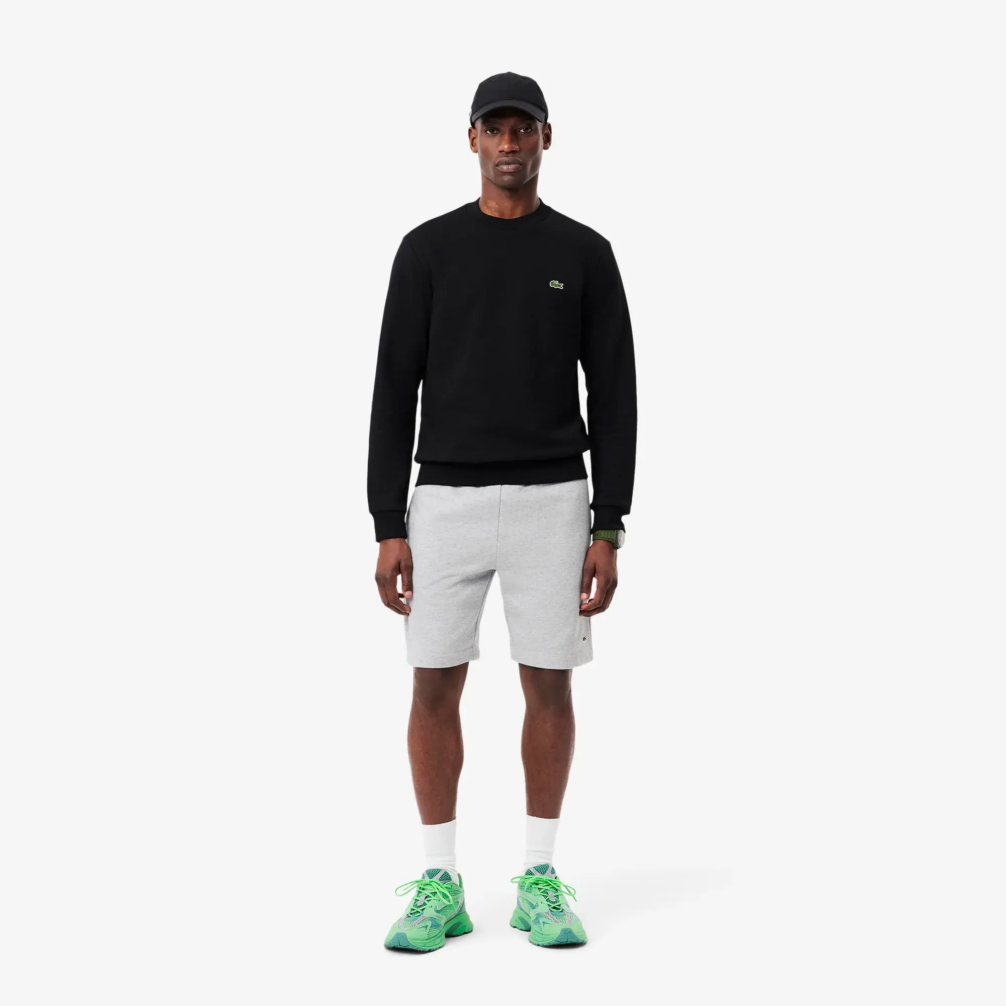 Lacoste Regular Fit Fleece Shorts - Light Heathered Grey