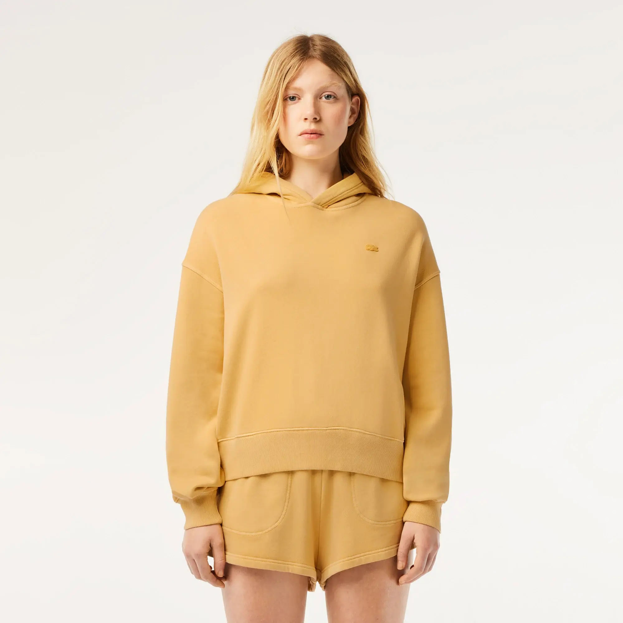 Lacoste Oversized Natural Dye Hooded Sweatshirt